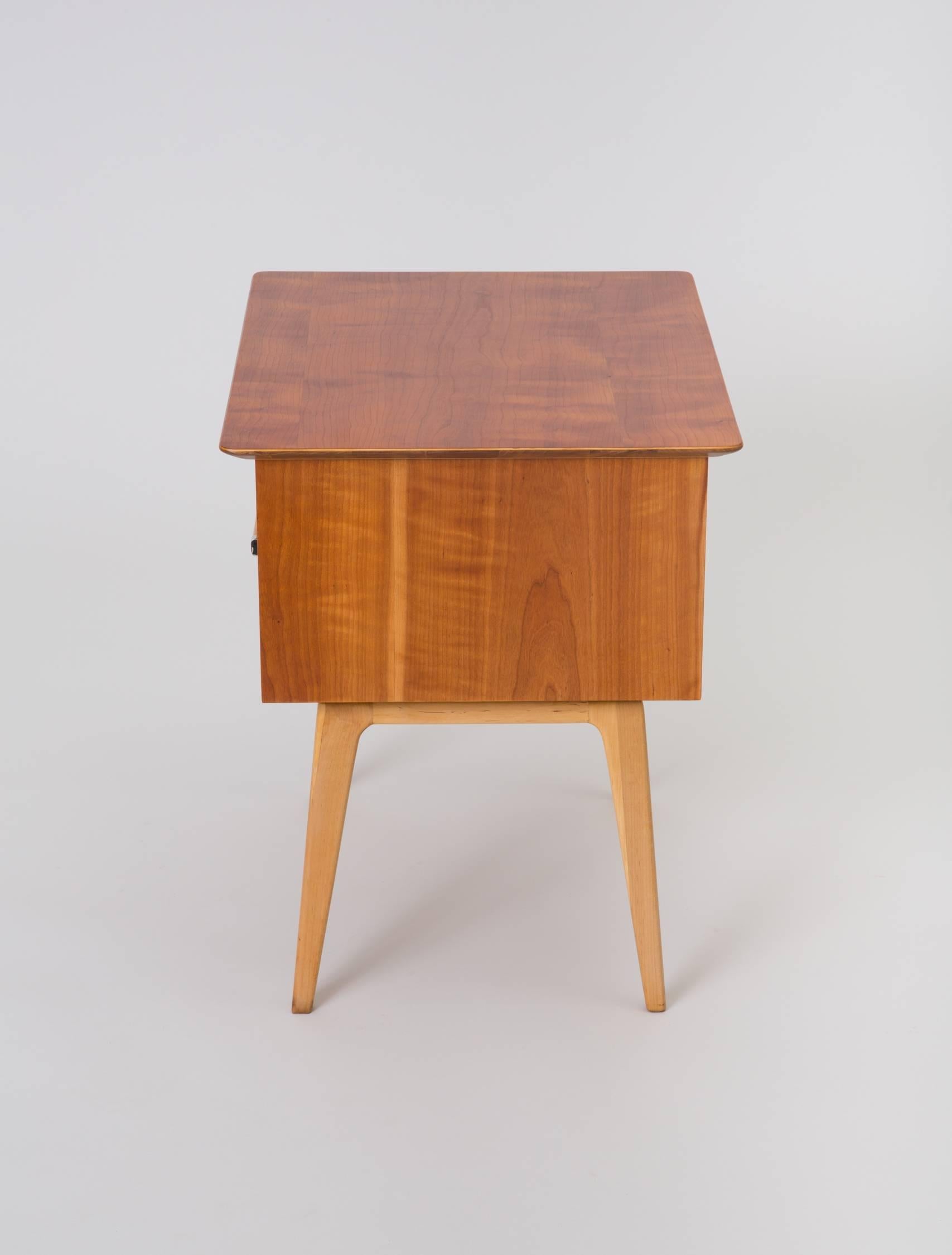 Pair of Cherrywood Nightstands by Renzo Rutili for Johnson Furniture 1