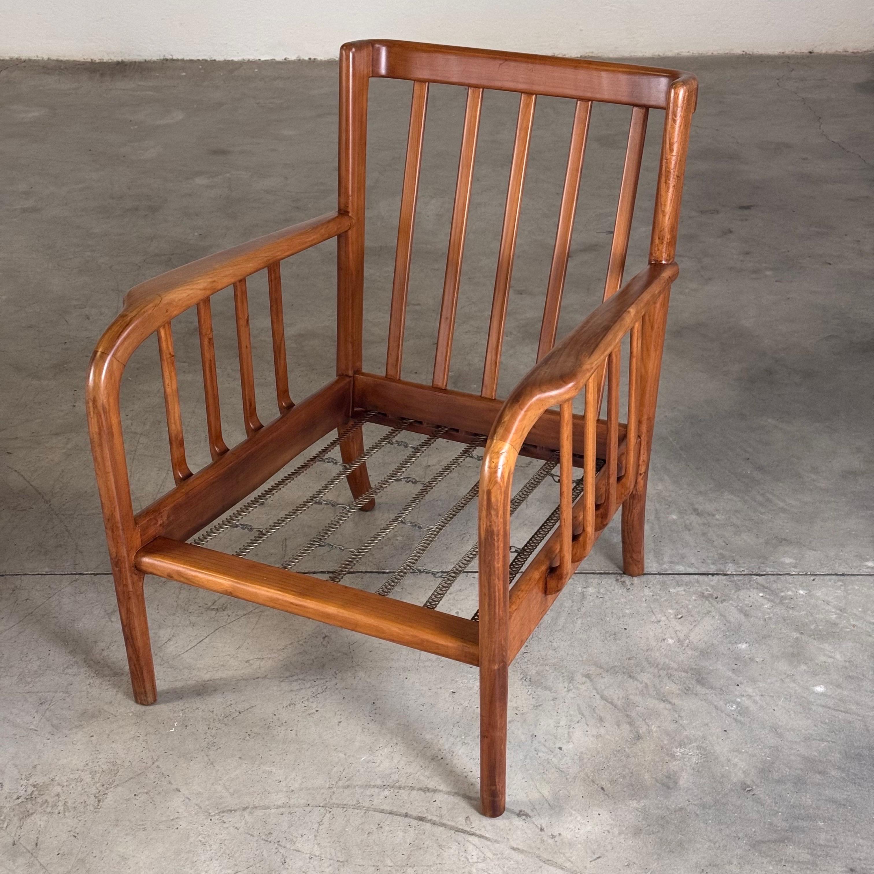 Pair of Cherrywood Armchairs by Paolo Buffa for La Permanente Mobili Cantù, 1950 For Sale 3