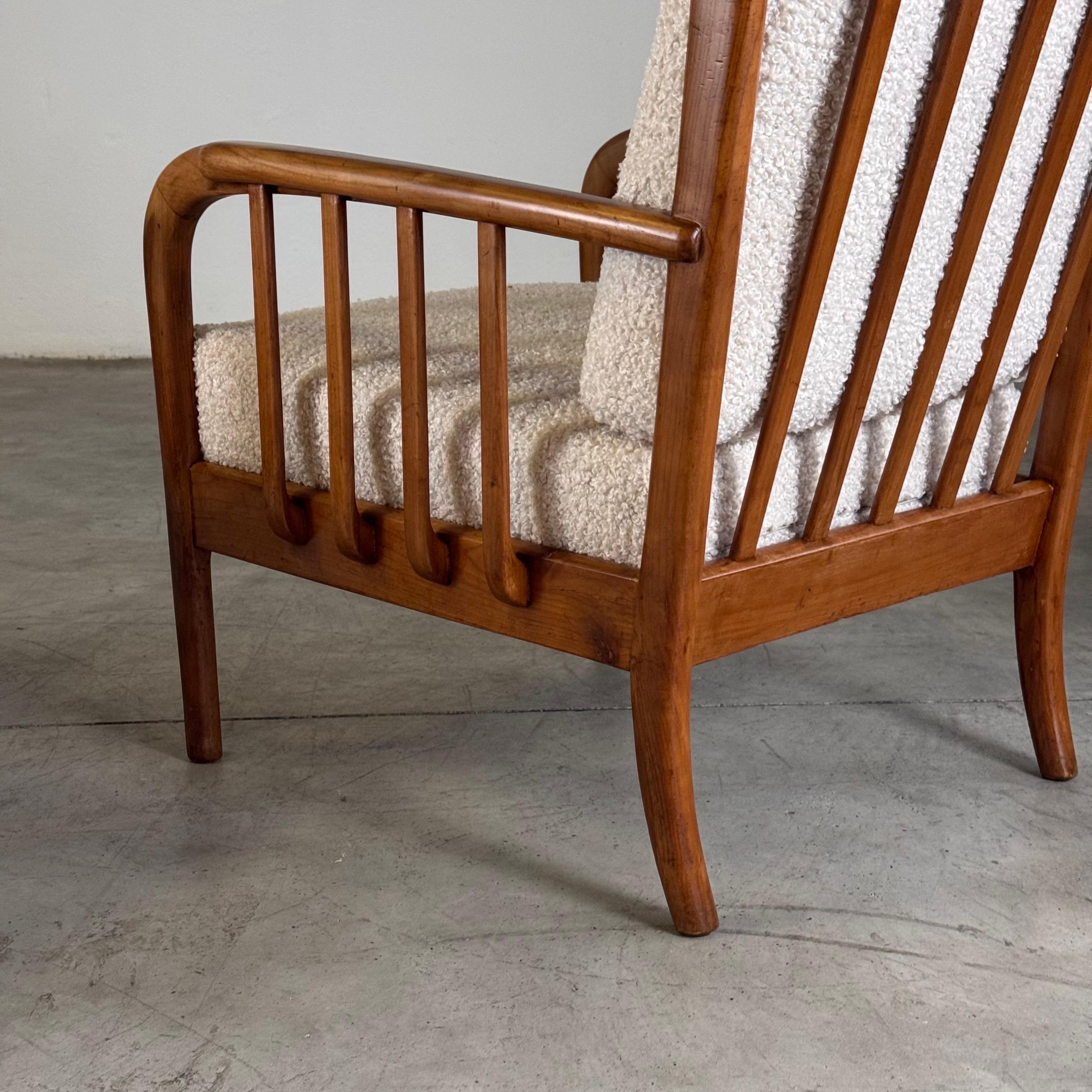 Pair of Cherrywood Armchairs by Paolo Buffa for La Permanente Mobili Cantù, 1950 For Sale 9