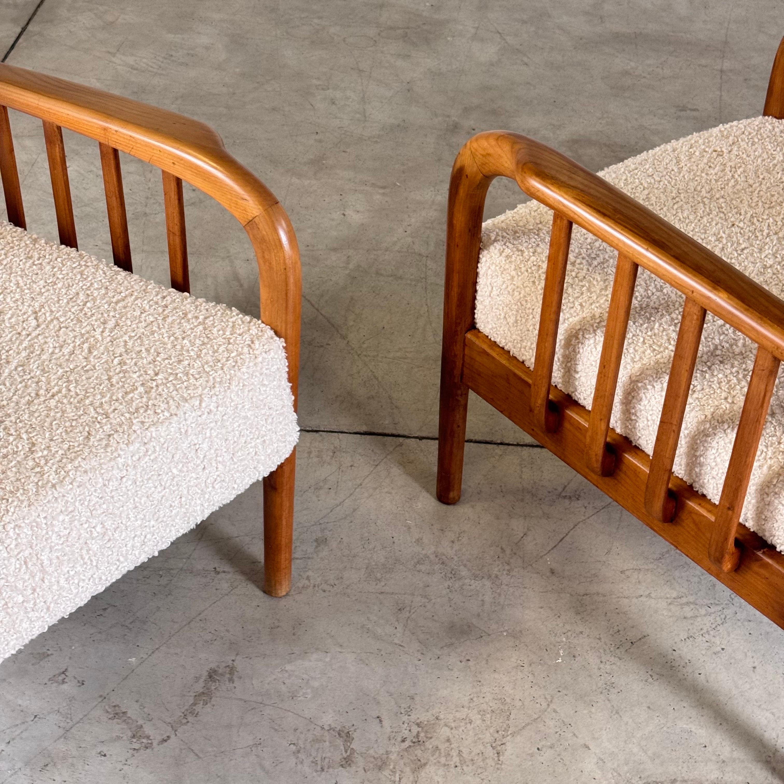 Pair of Cherrywood Armchairs by Paolo Buffa for La Permanente Mobili Cantù, 1950 For Sale 10