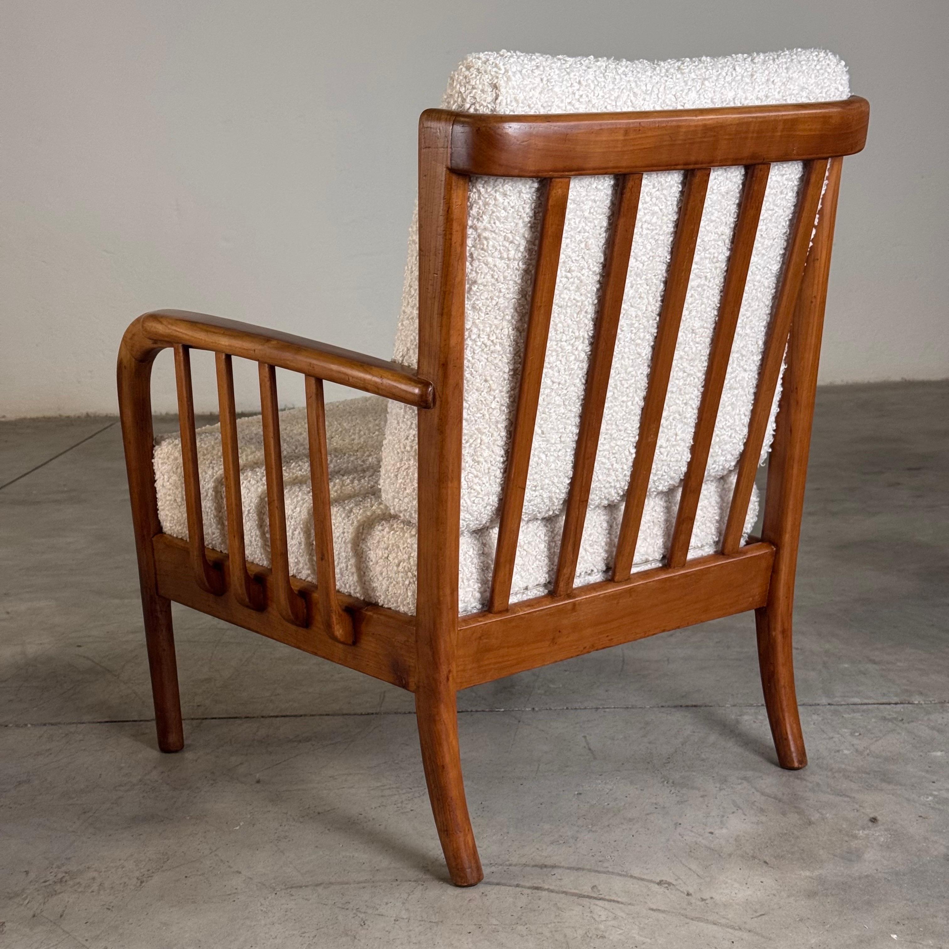 Pair of Cherrywood Armchairs by Paolo Buffa for La Permanente Mobili Cantù, 1950 For Sale 11