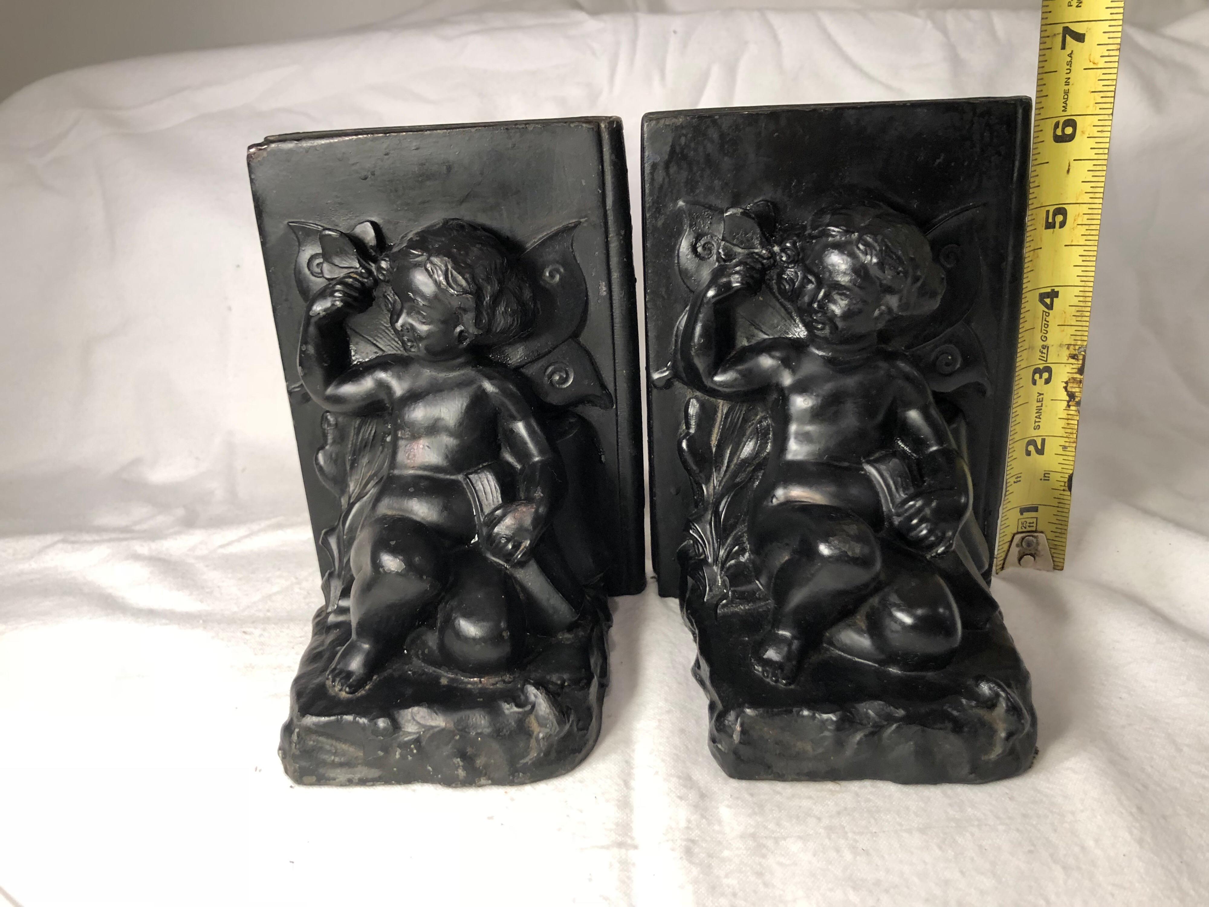 Pair of Victorian Cherub Bookends For Sale 6