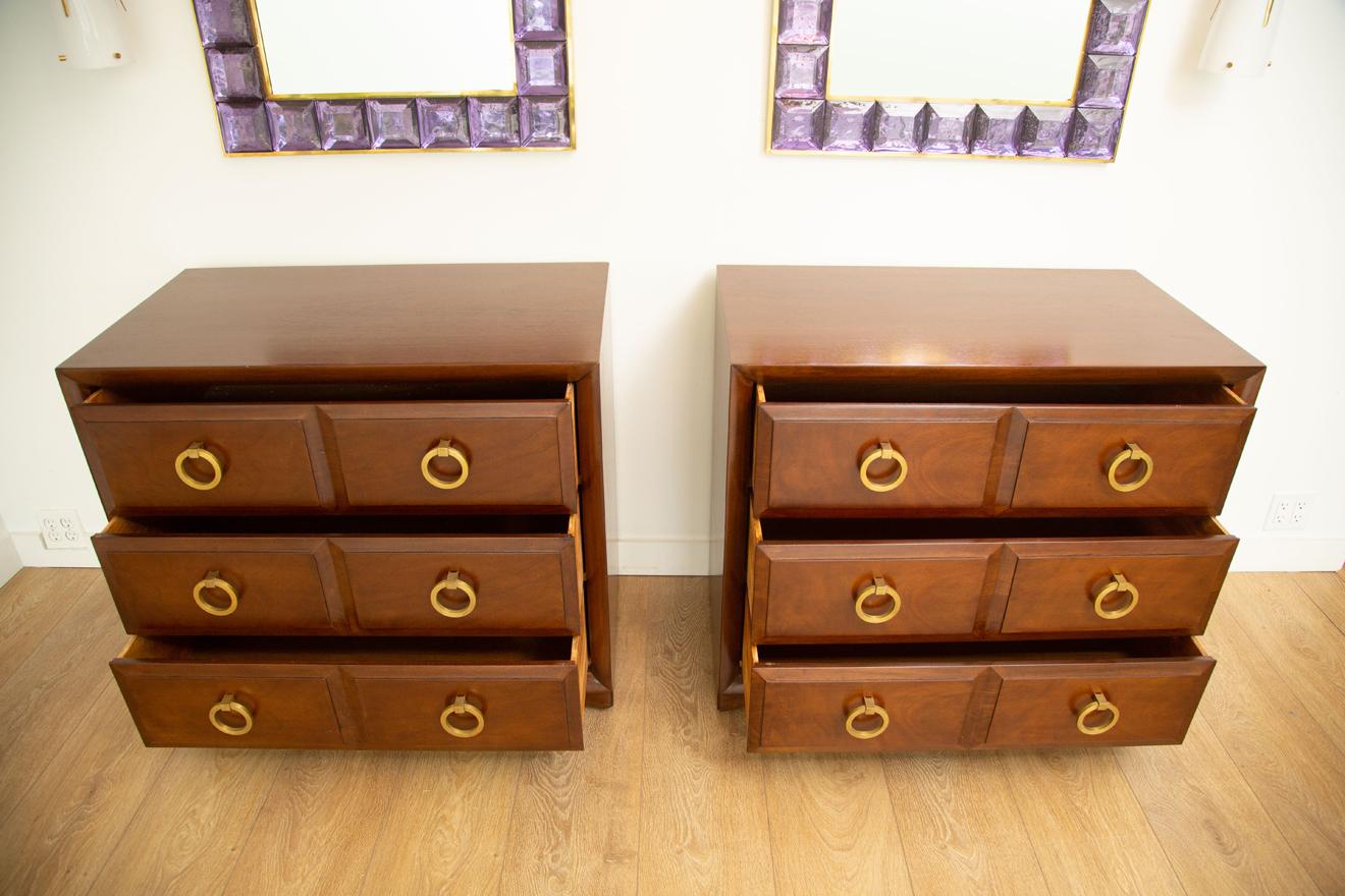 American Pair of Chest of Drawers by T.H Robsjohn Gibbings, USA 1950 For Sale