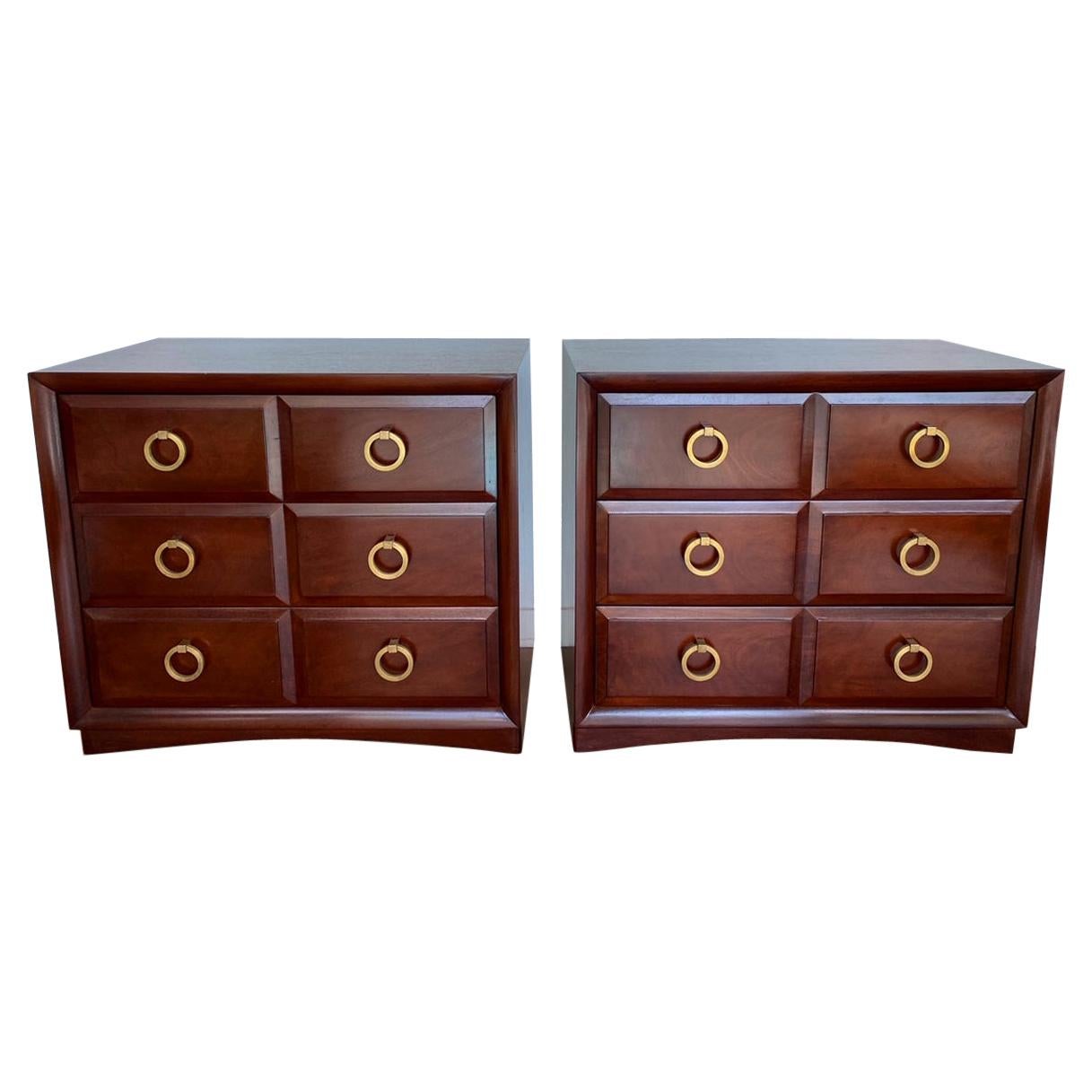 Pair of Chest of Drawers by T.H Robsjohn Gibbings, USA 1950 For Sale