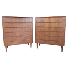 Pair of chest of drawers in teak, Denmark 1960