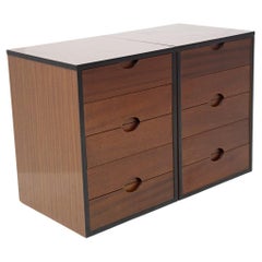Pair of Chest of Drawers in Wood by Luigi Caccia Dominioni for Vips Residence