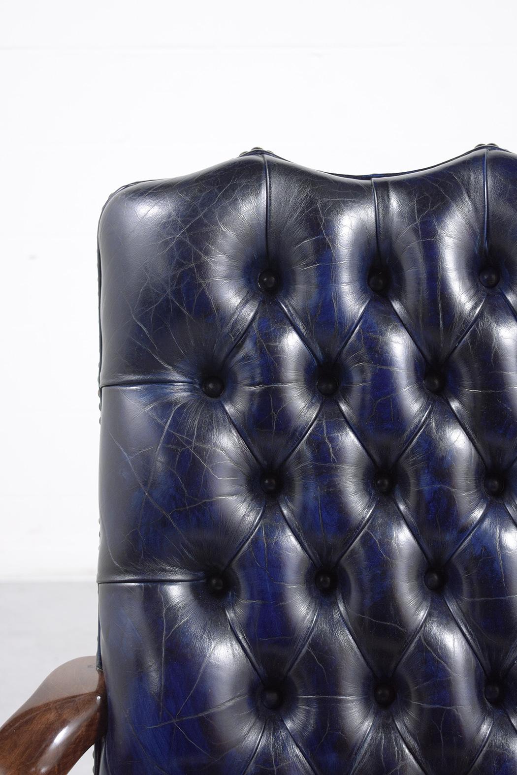 Foam Chesterfield Tufted Leather Chairs