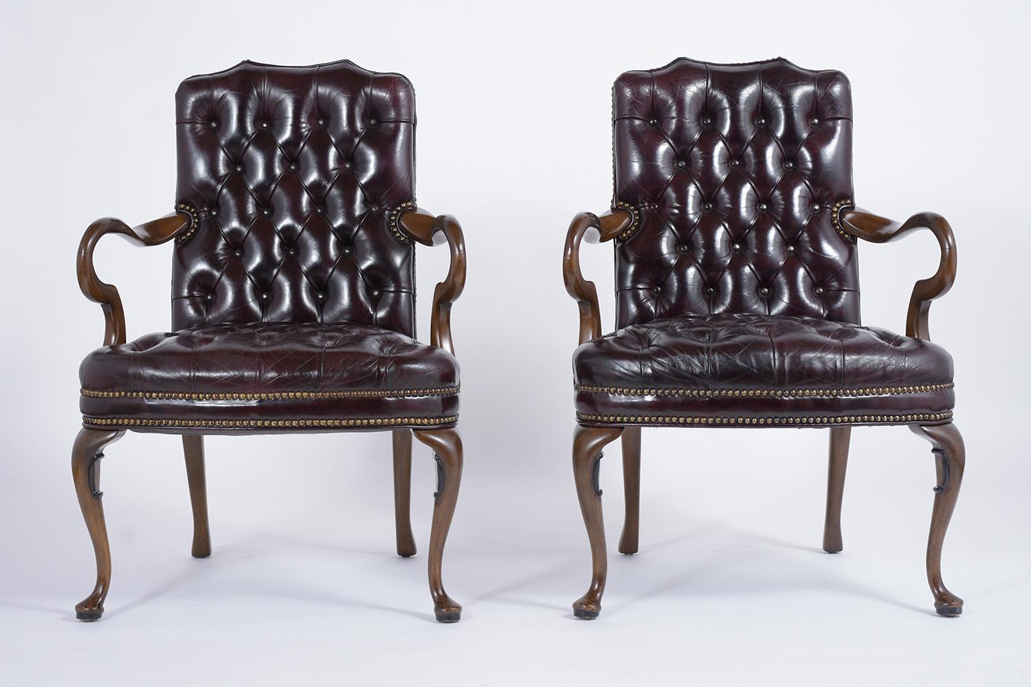 vintage chesterfield armchairs