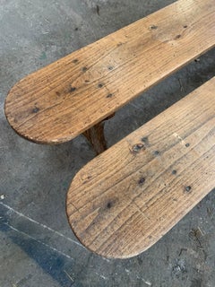 Pair of Chestnut Farmhouse Benches