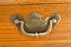 Pair of Chestnut One Drawer Nightstands End Tables Bracket Feet Shelf MINT!