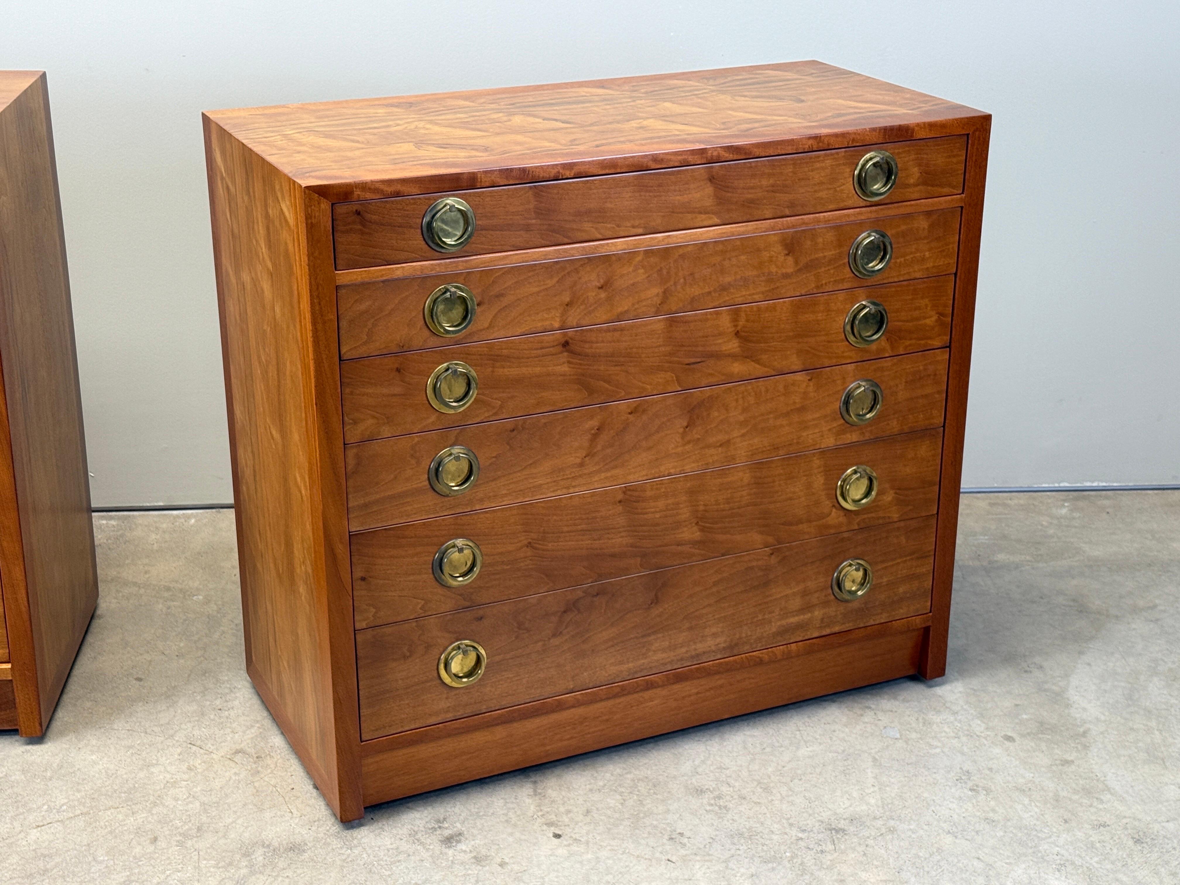 Mahogany Pair of Chests by Edward Wormley for Dunbar For Sale