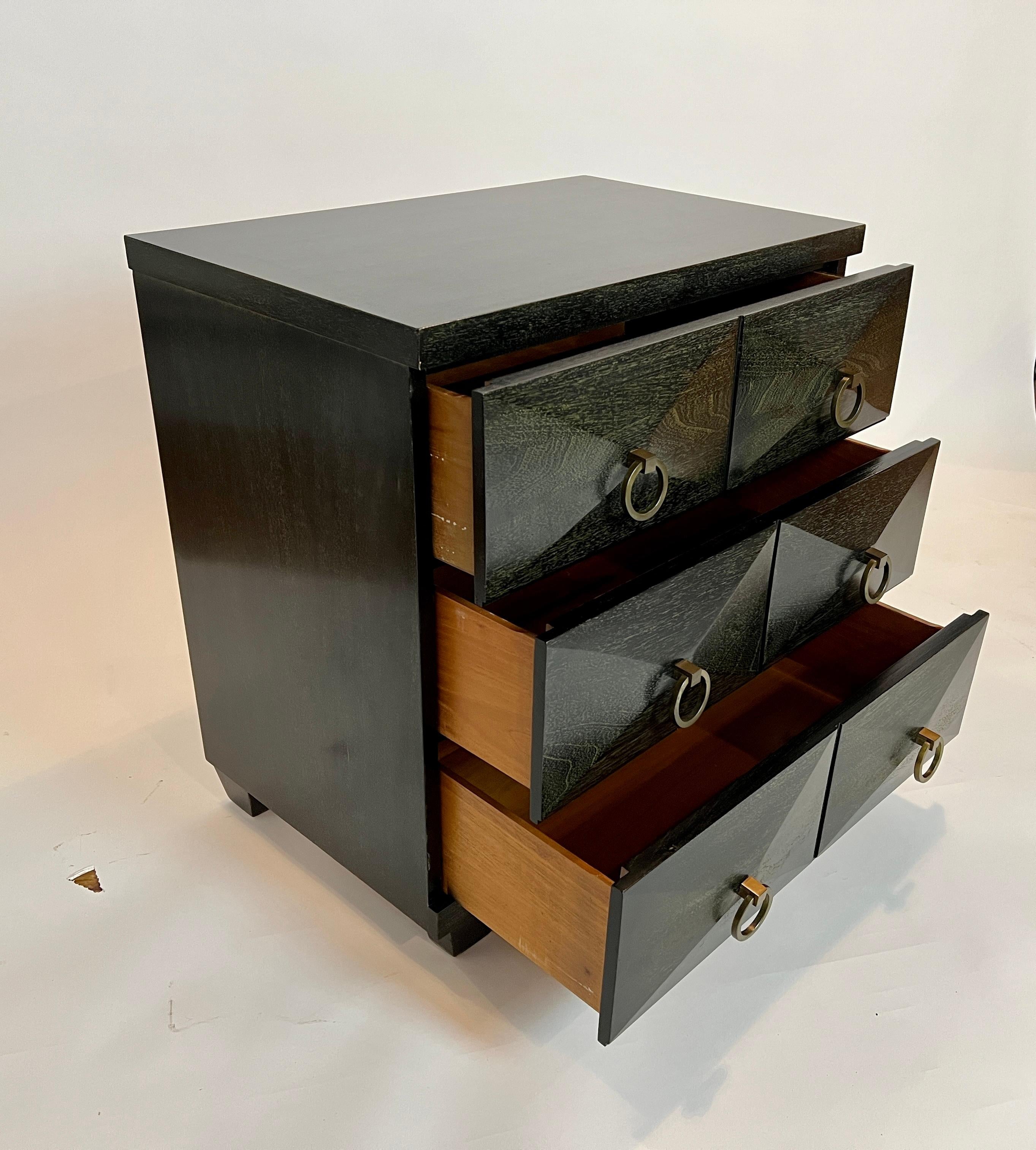 Pair of Chests in Silver Fox Black Cerused Wood 2