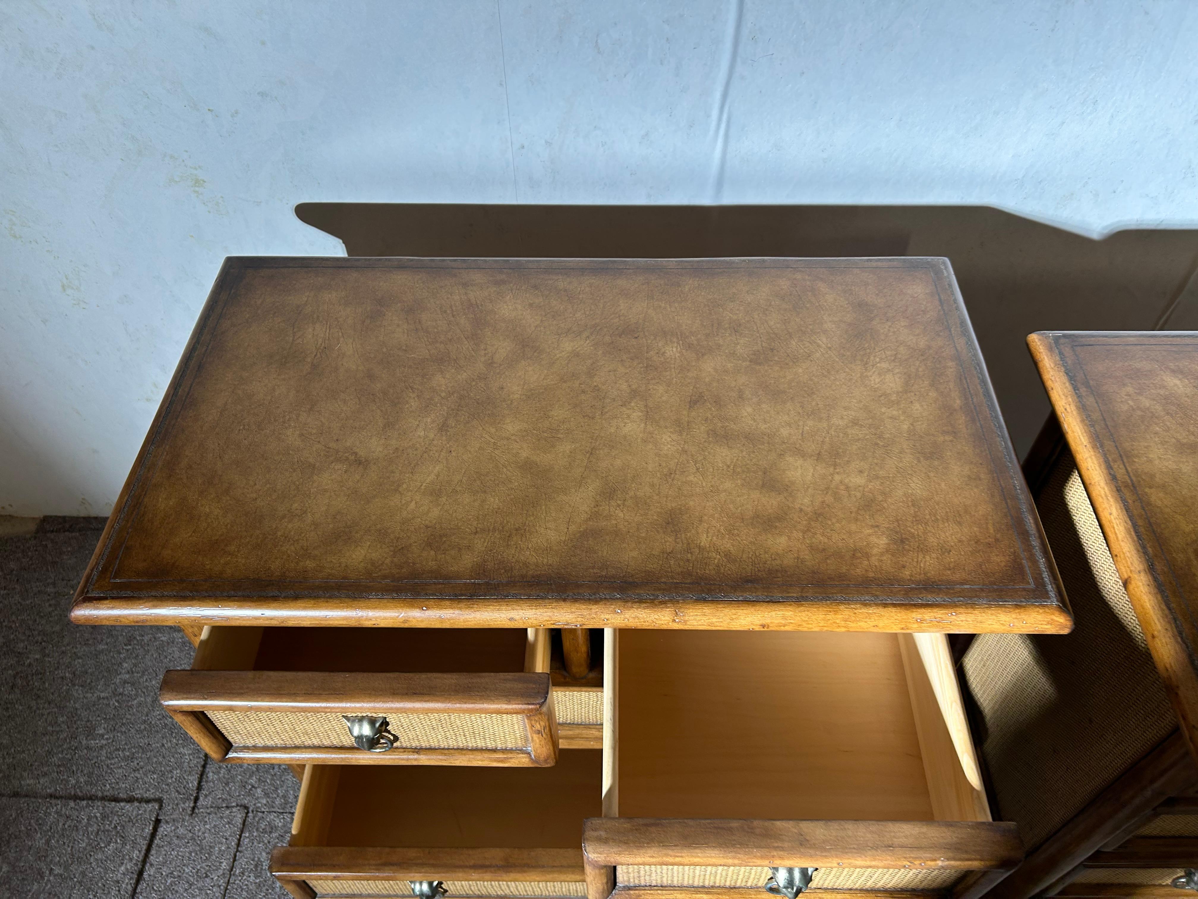 pair of chests of drawers, natural fibers, Signed Kreiss For Sale 7