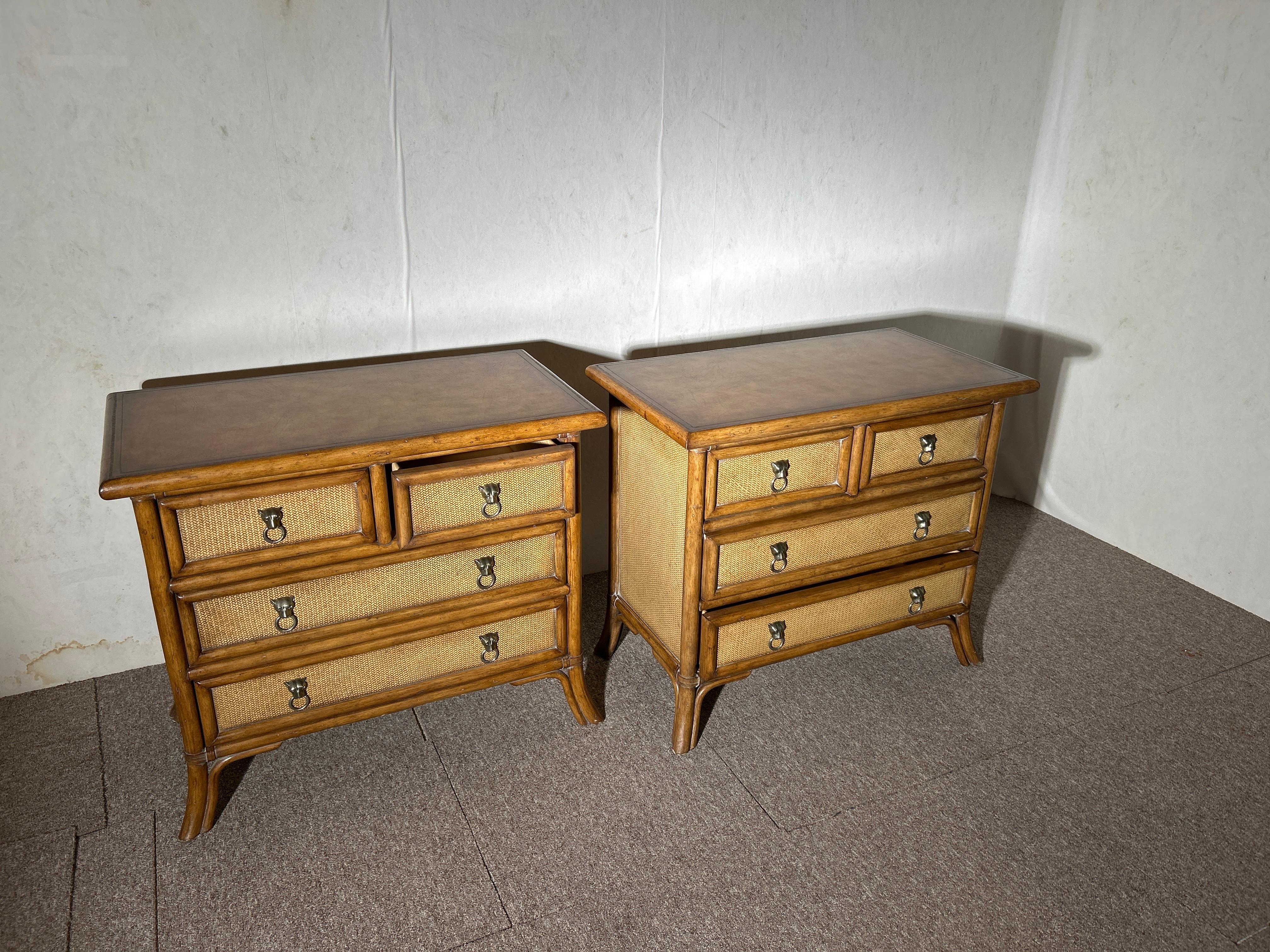 pair of chests of drawers, natural fibers, Signed Kreiss For Sale 12
