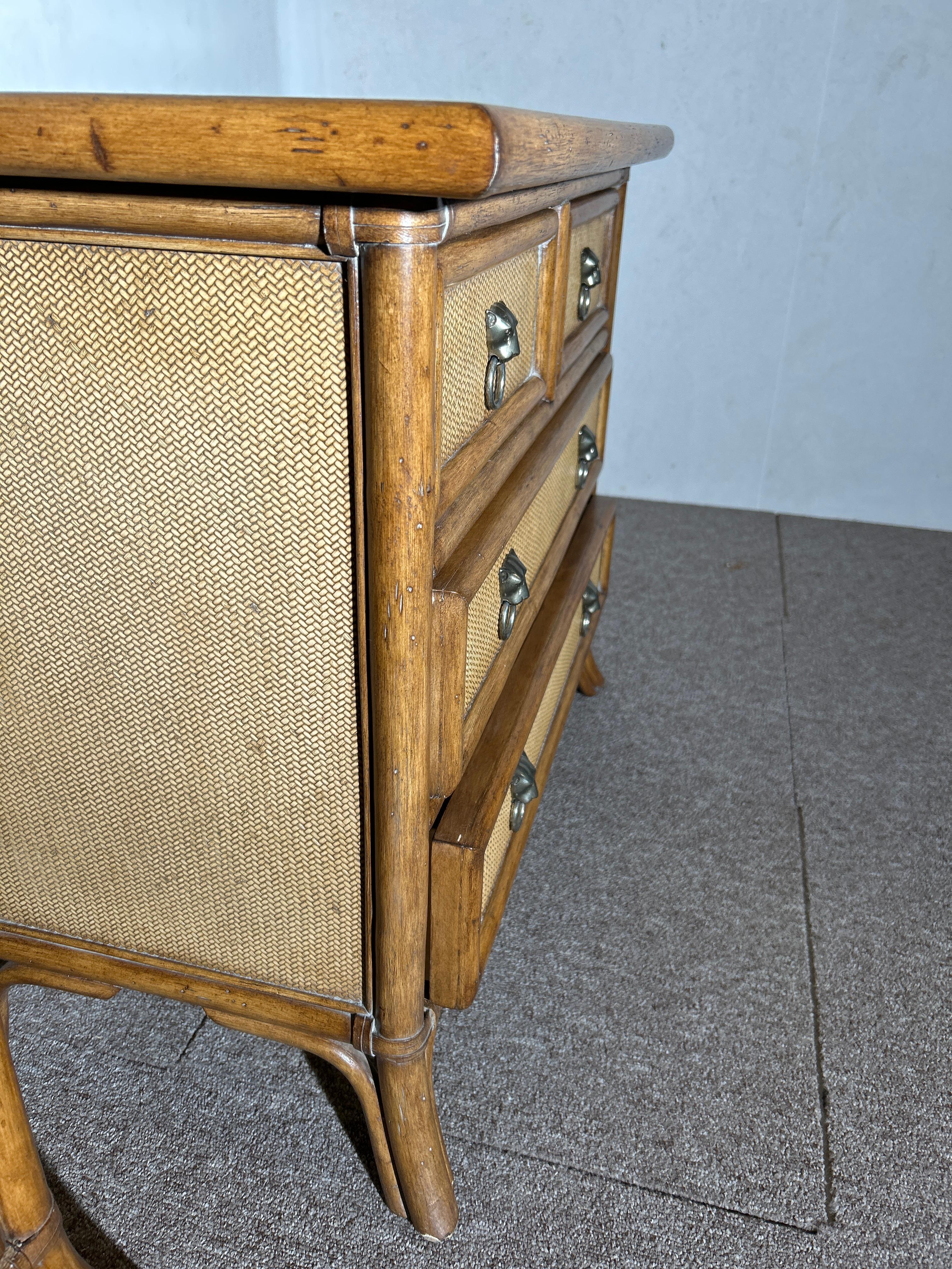 pair of chests of drawers, natural fibers, Signed Kreiss For Sale 13