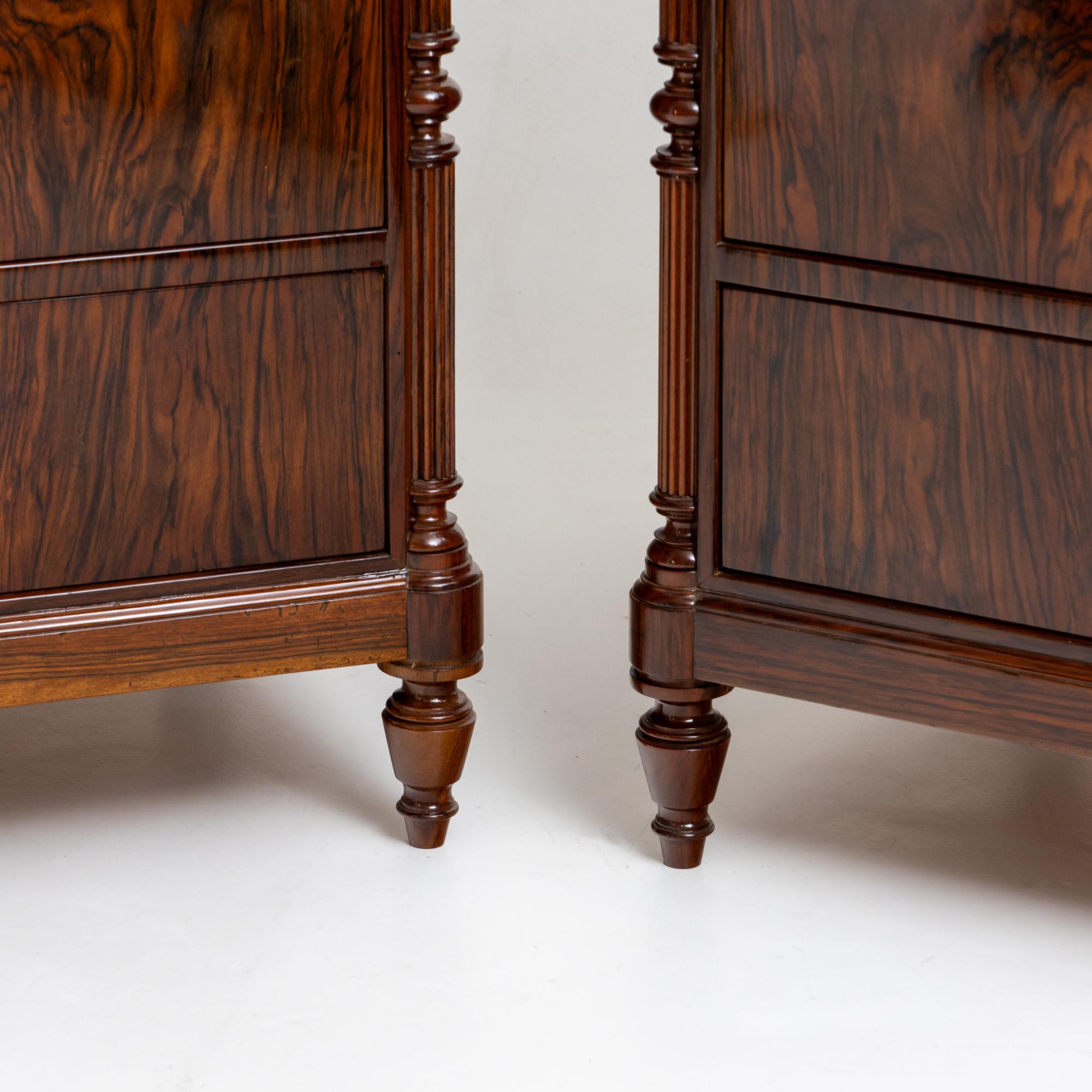Pair of Chests of Drawers with Marble Tops, Mid-19th Century For Sale 2