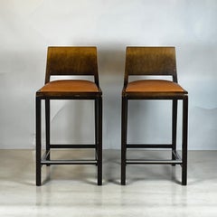 Pair of Chic Post-Modern Counter Height Stools