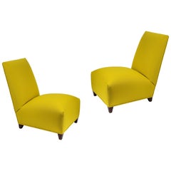 Pair of Chic Slipper Chairs by Donghia, 1980s