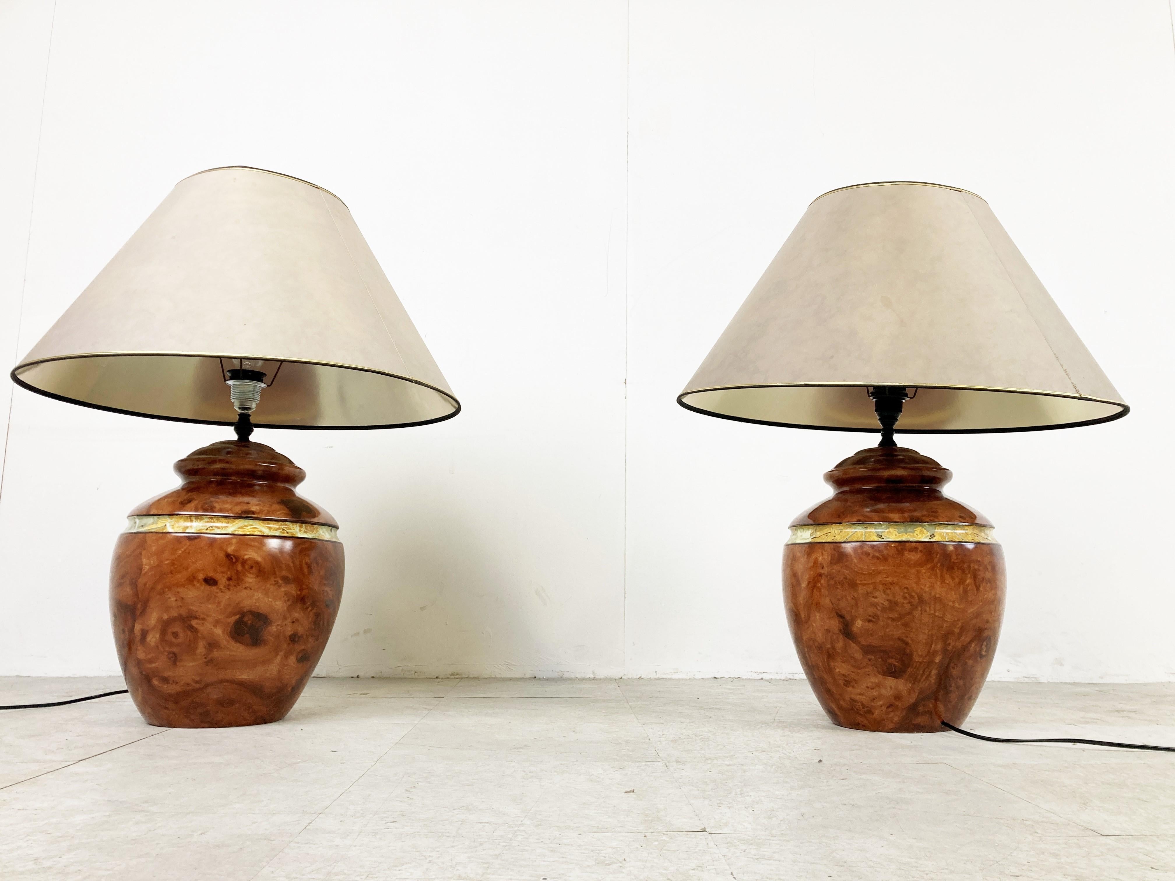 Pair of Chic Table Lamps, 1980s For Sale 4
