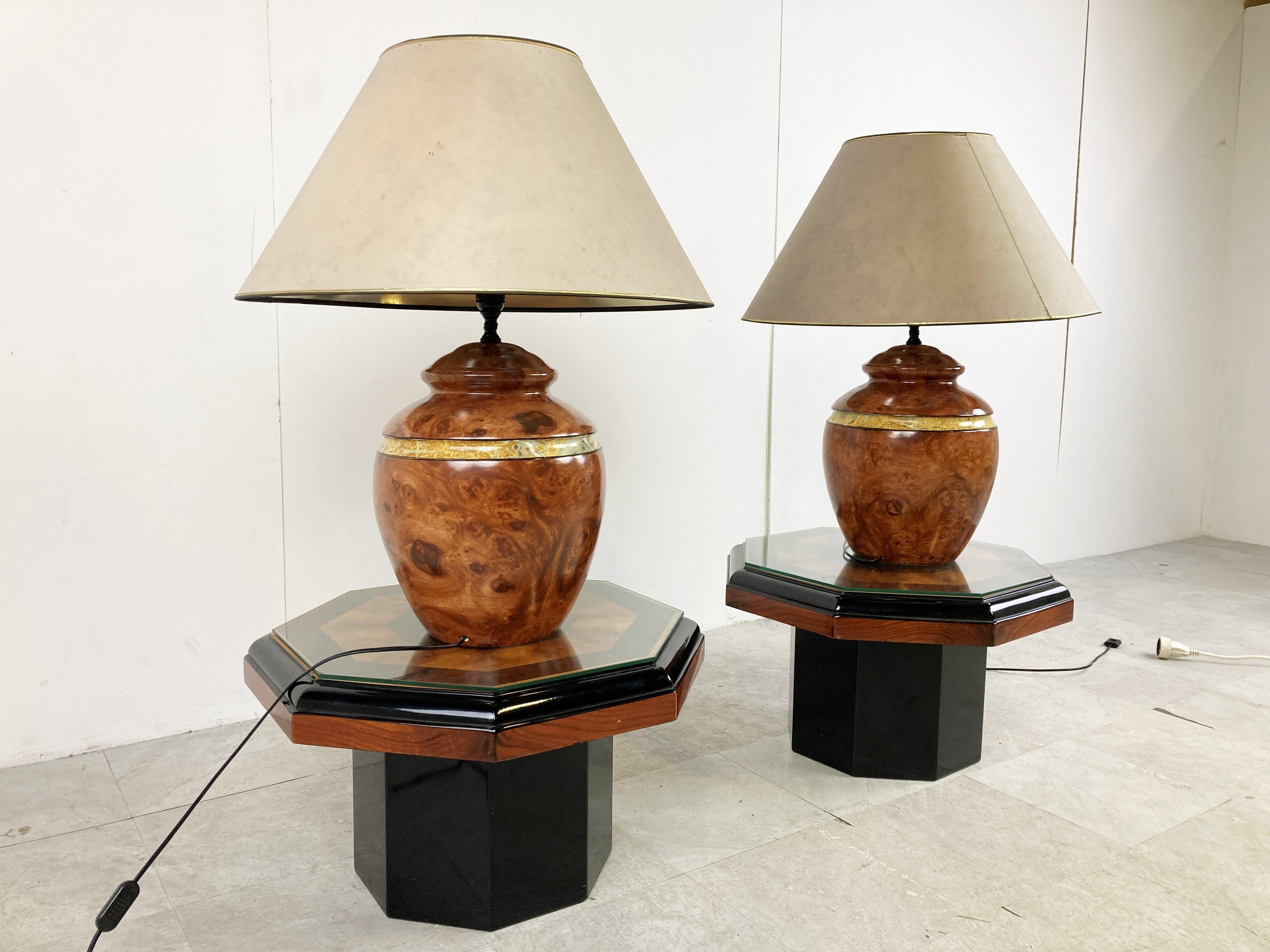 Pair of Chic Table Lamps, 1980s For Sale 1