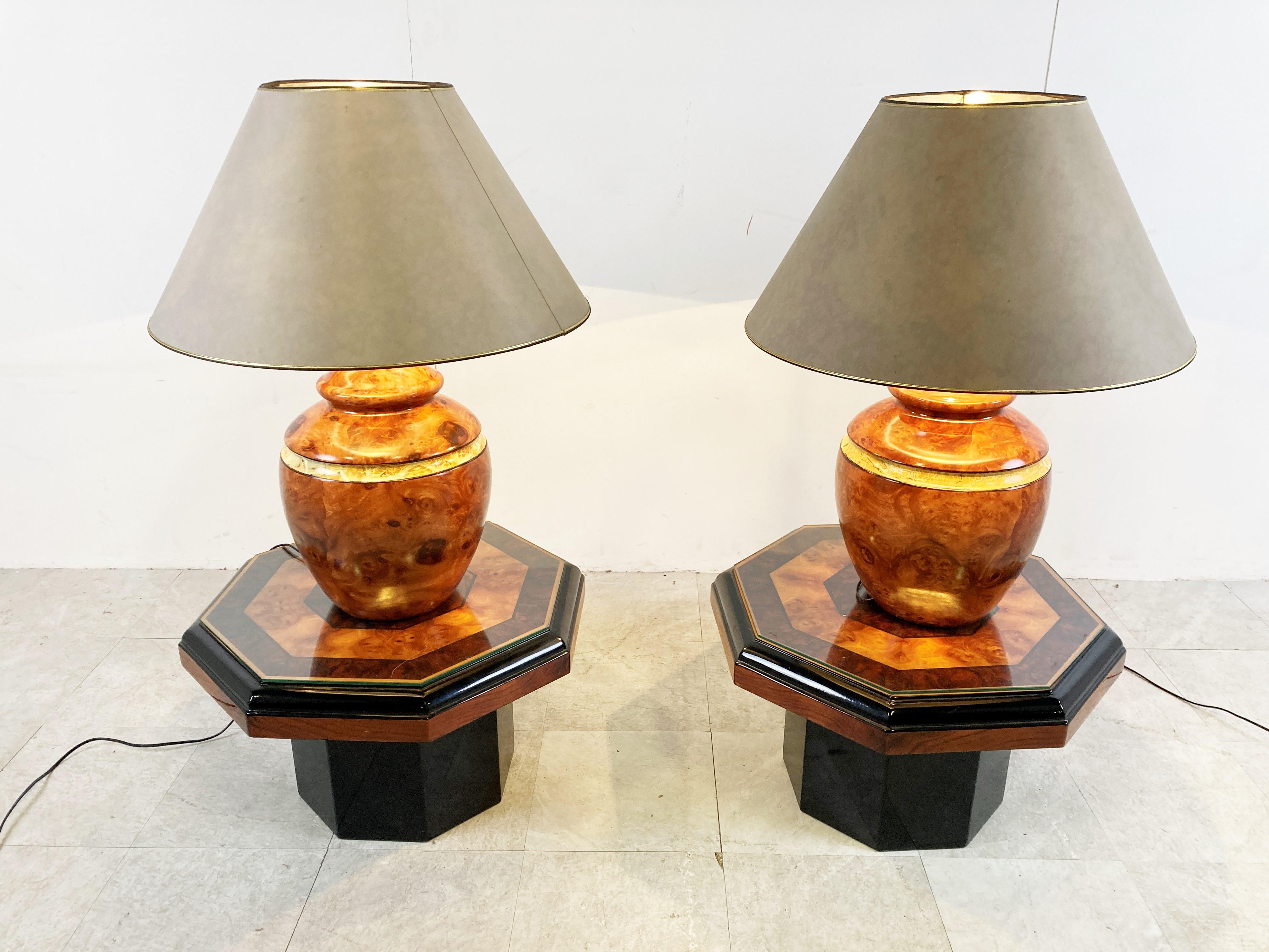 Pair of Chic Table Lamps, 1980s For Sale 2