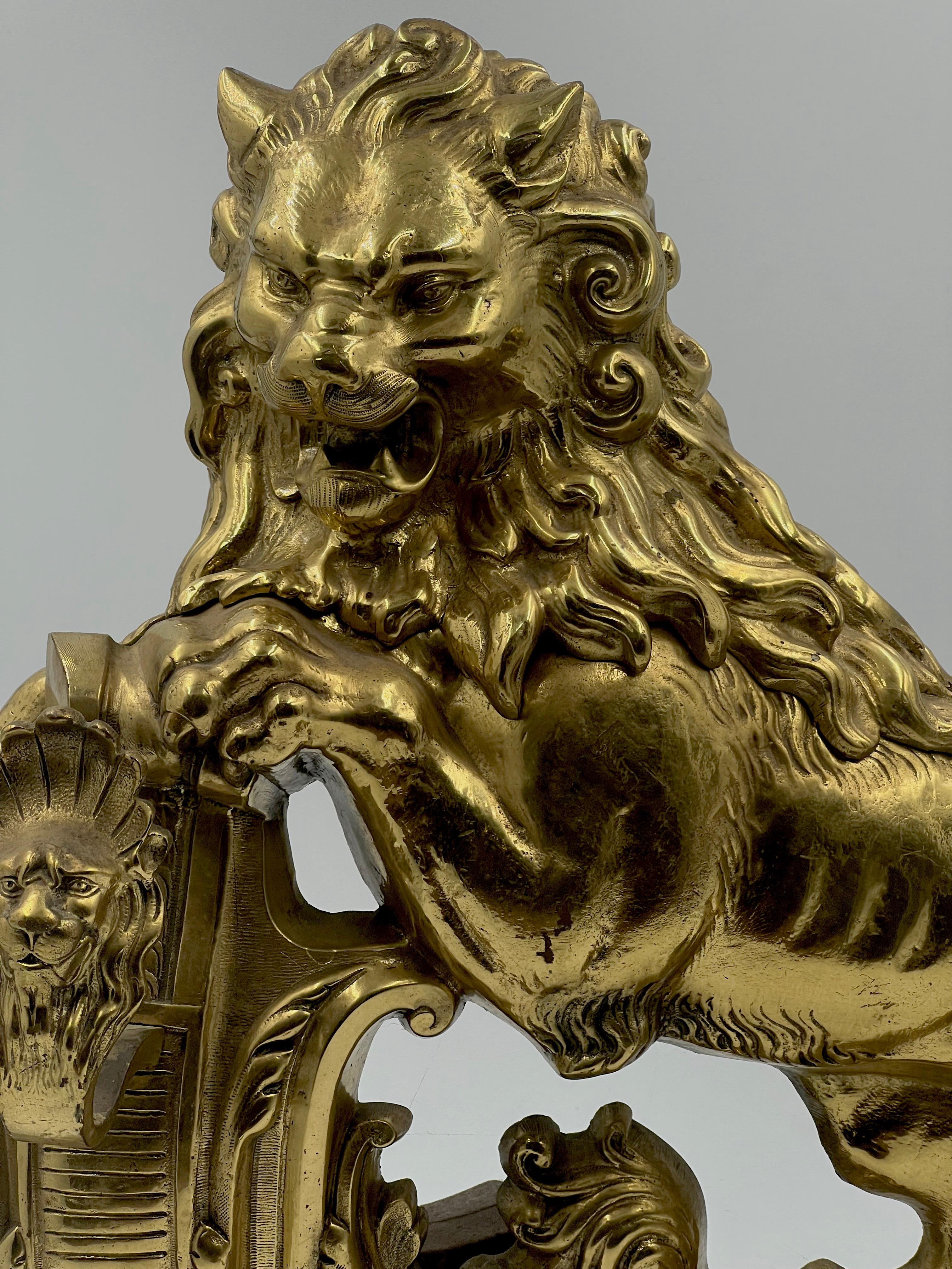 Coppia di vasi da camino in bronzo dorato, Firenze 1890 in vendita 6