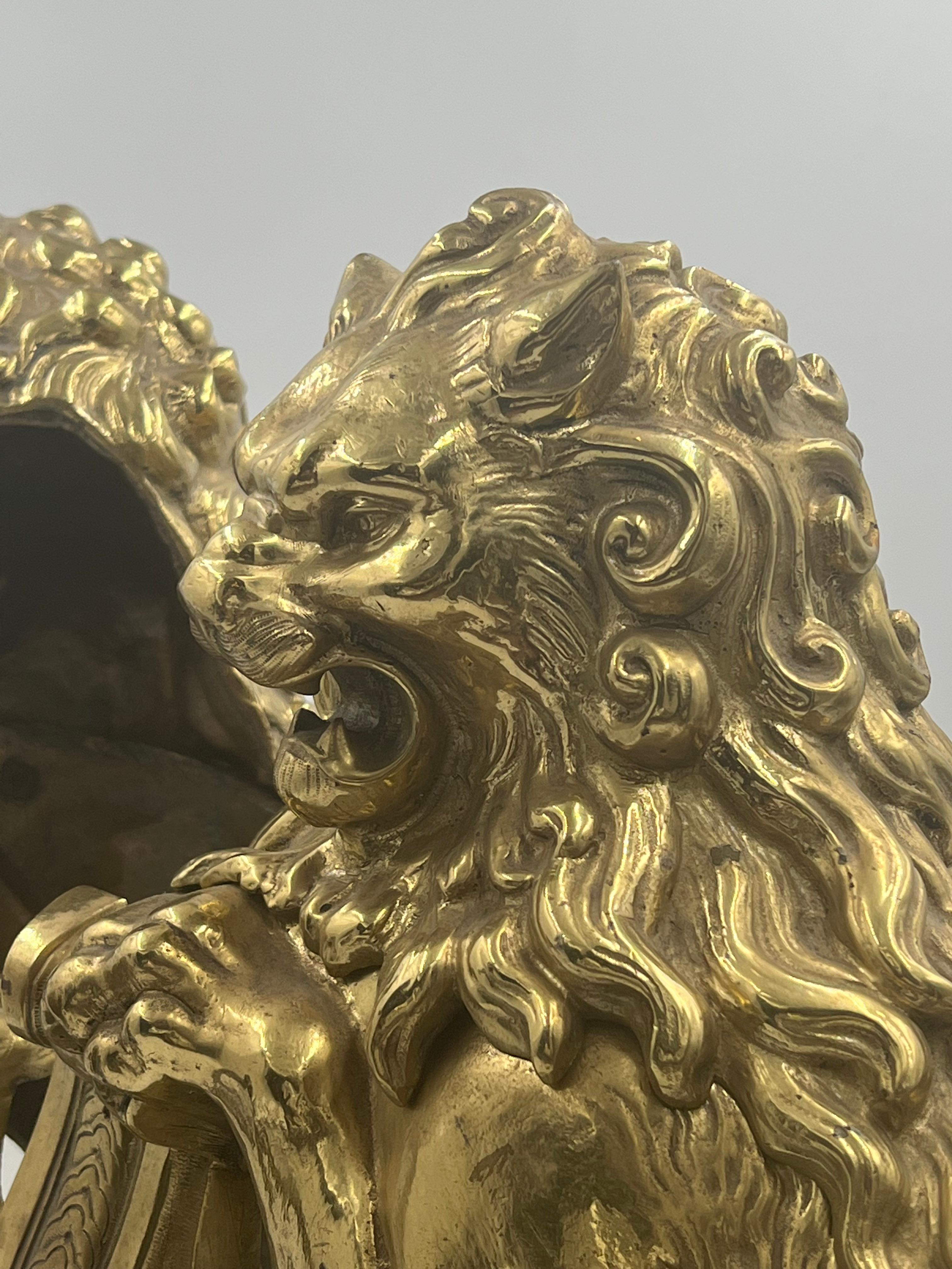 Coppia di vasi da camino in bronzo dorato, Firenze 1890 in vendita 2