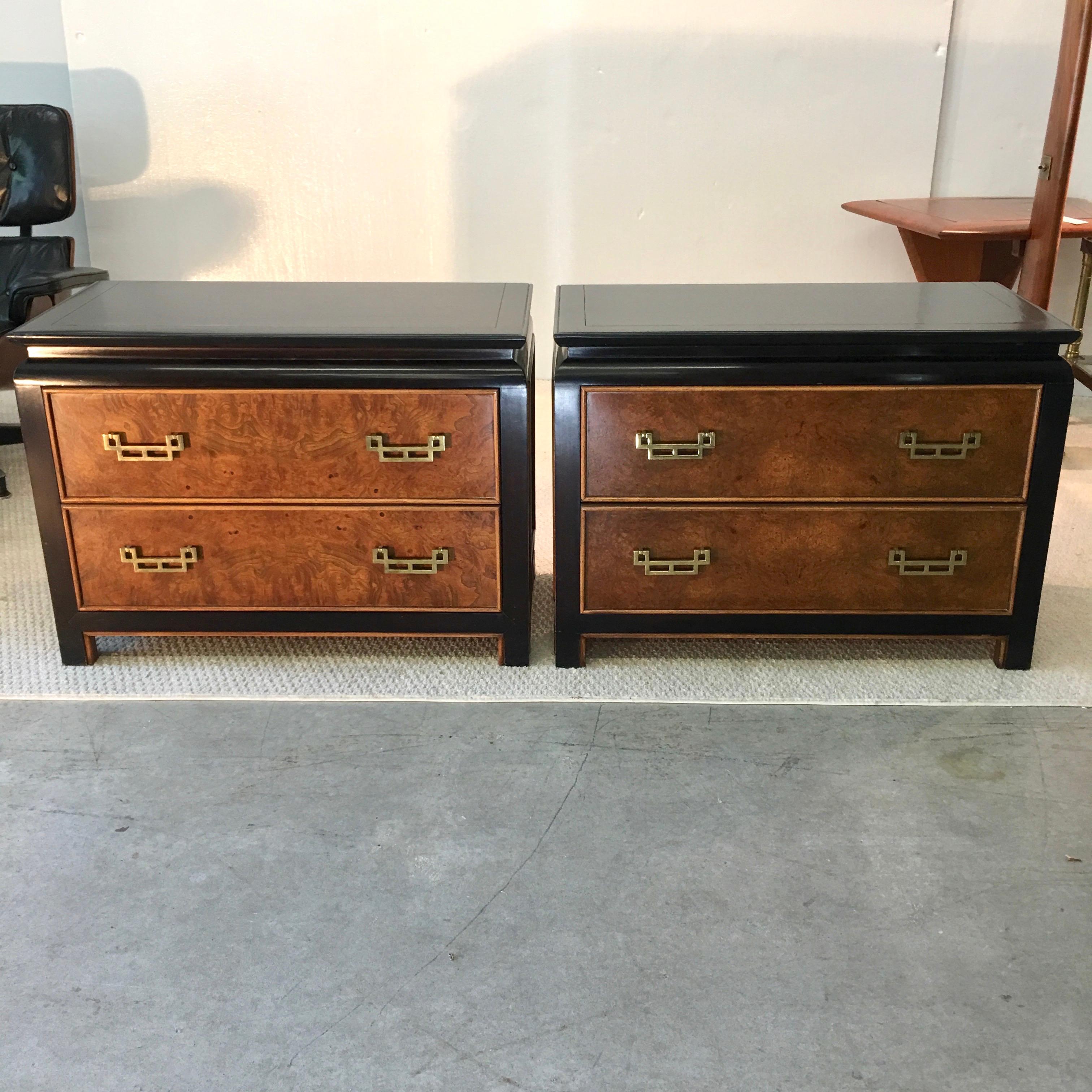 American Pair of Chin Hua Two-Drawer Chests by Ray Sabota for Century Furniture