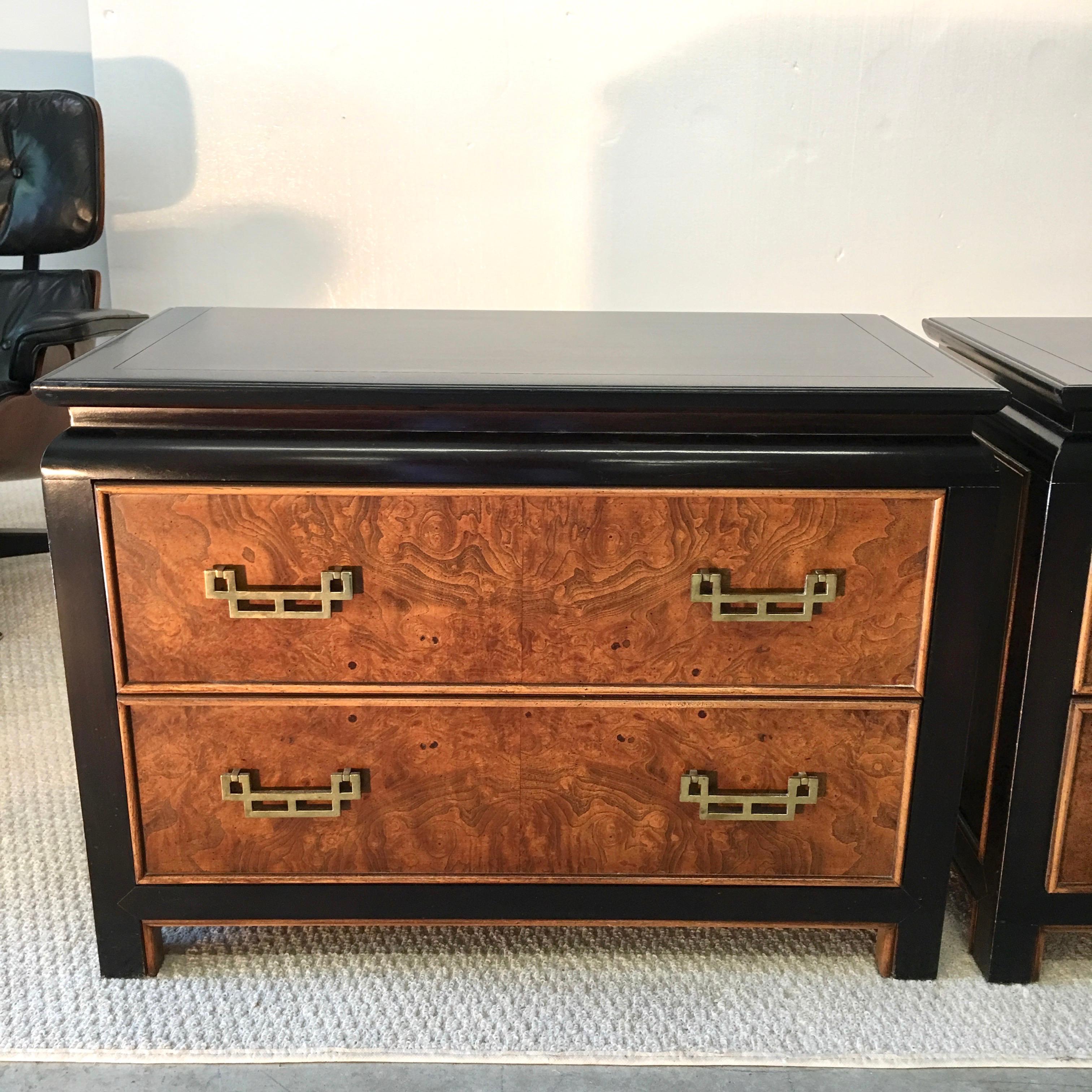 Pair of Chin Hua Two-Drawer Chests by Ray Sabota for Century Furniture In Good Condition In Hanover, MA