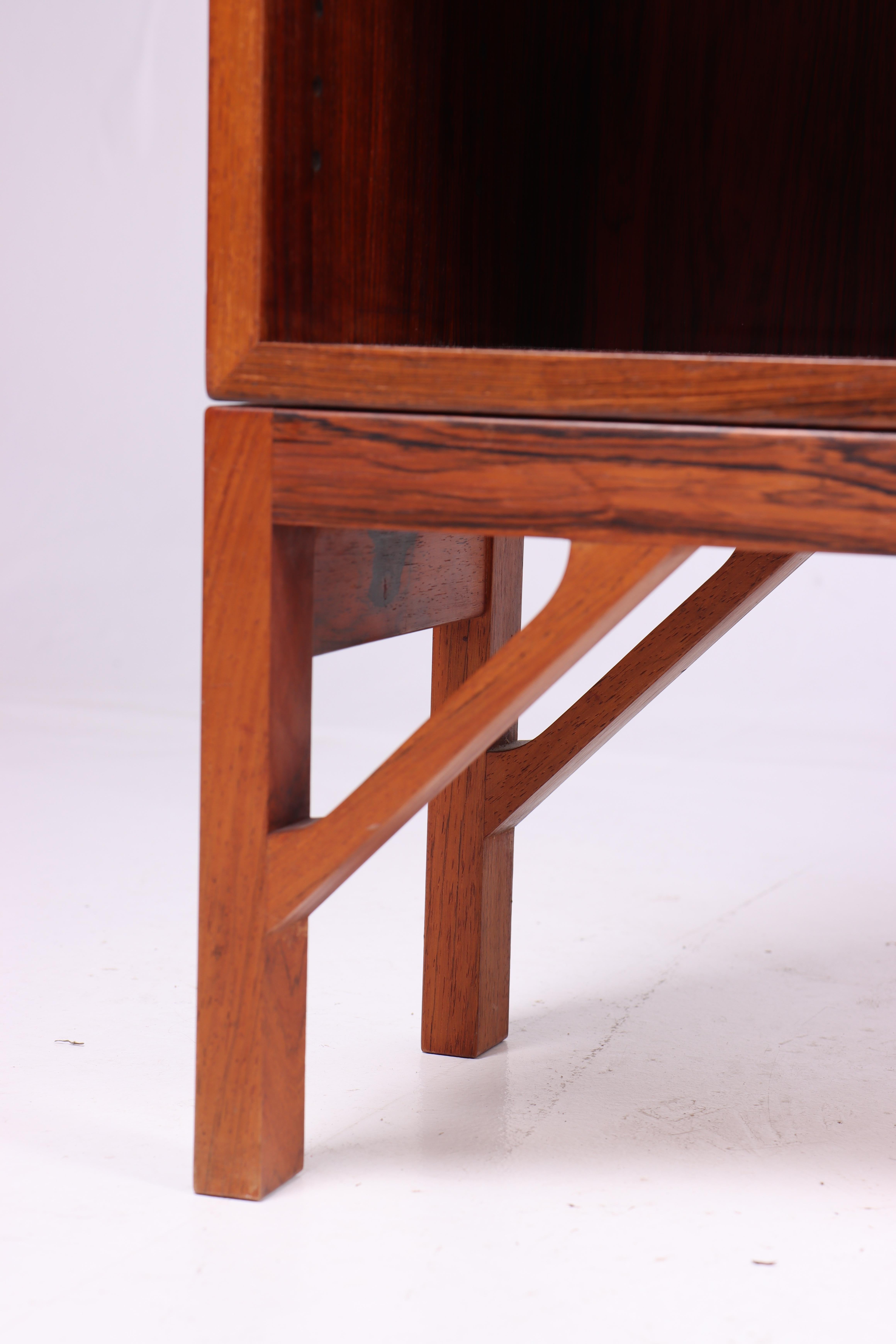 Danish Pair of China Bookcases in Rosewood by Børge Mogensen, Made in Denmark, 1960s For Sale