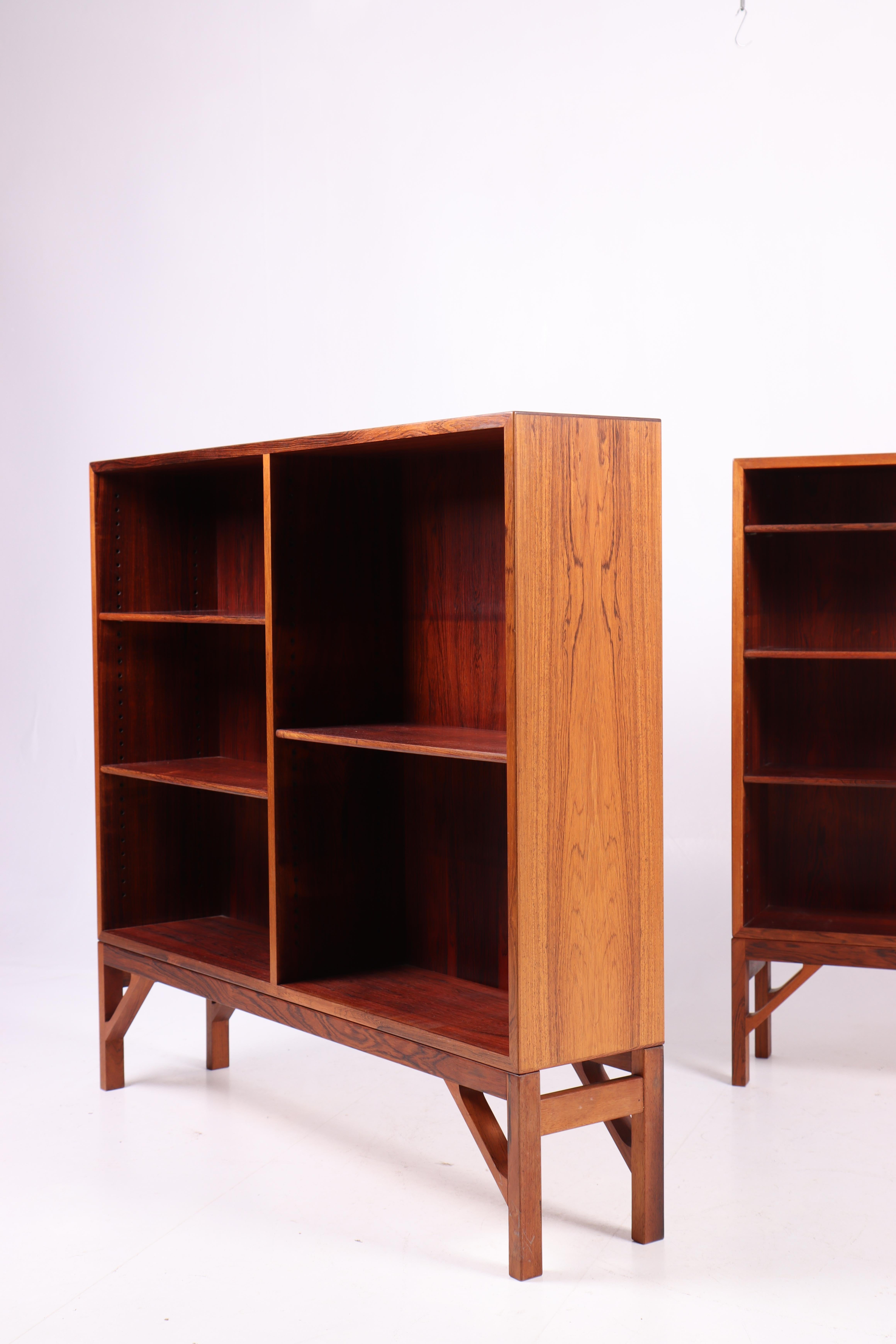 Pair of China Bookcases in Rosewood by Børge Mogensen, Made in Denmark, 1960s For Sale 1