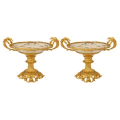 pair of Chinese 18th century Porcelain and Ormolu centerpieces