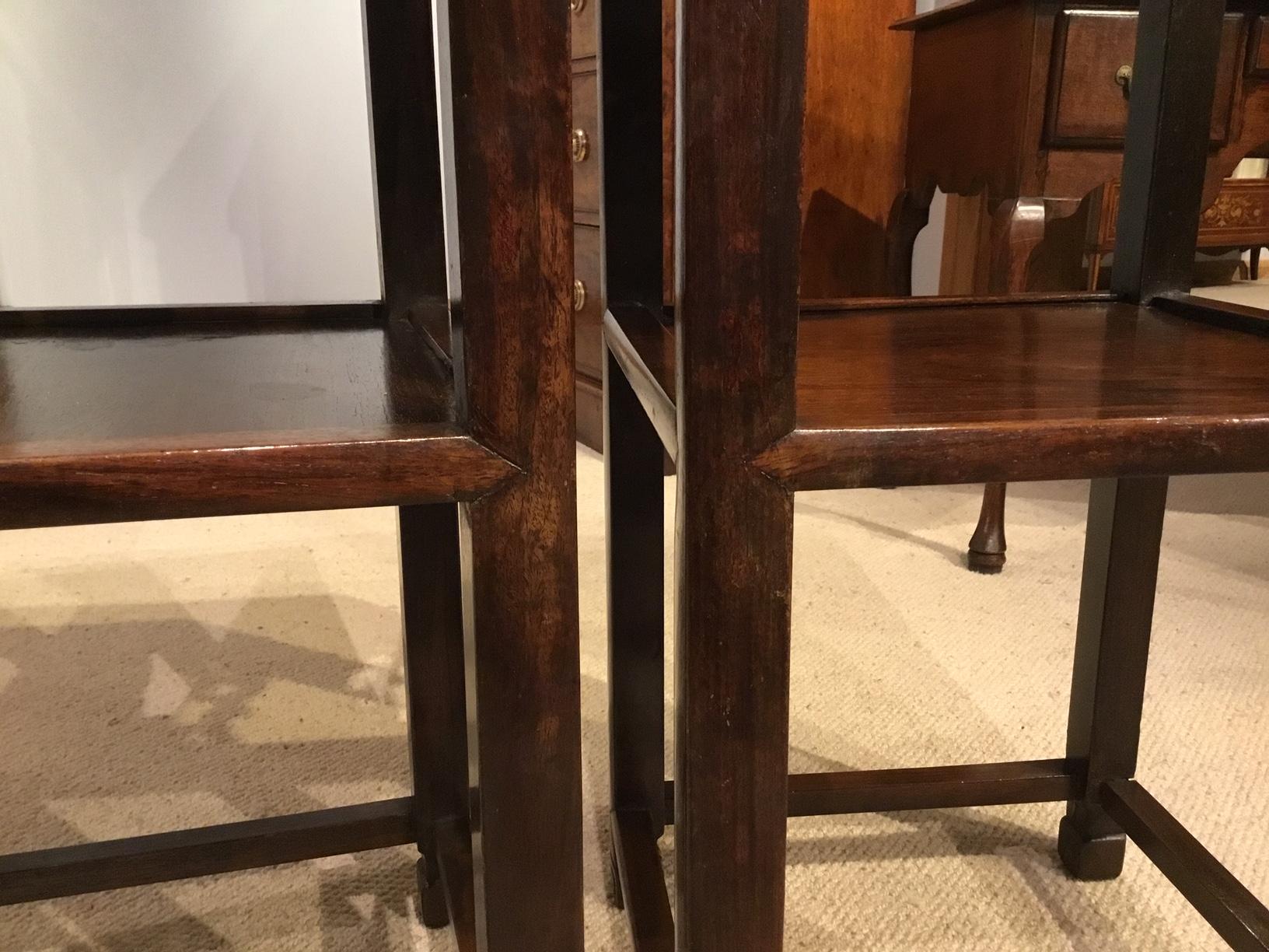 Pair of Chinese 19th Century Hardwood Stands 1