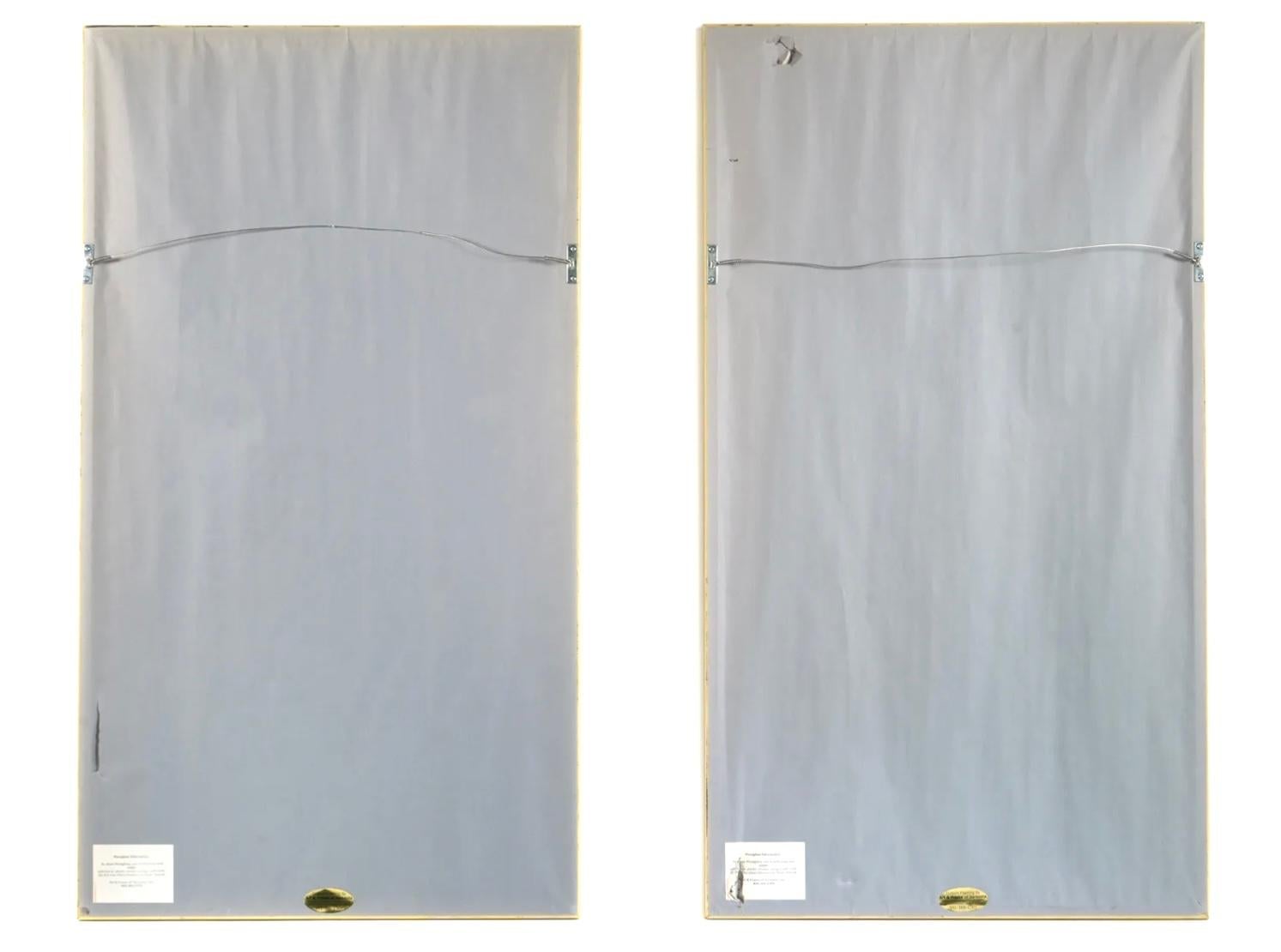 Pair Of Chinese Ancestral Portraits In Faux Bamboo Frames 2