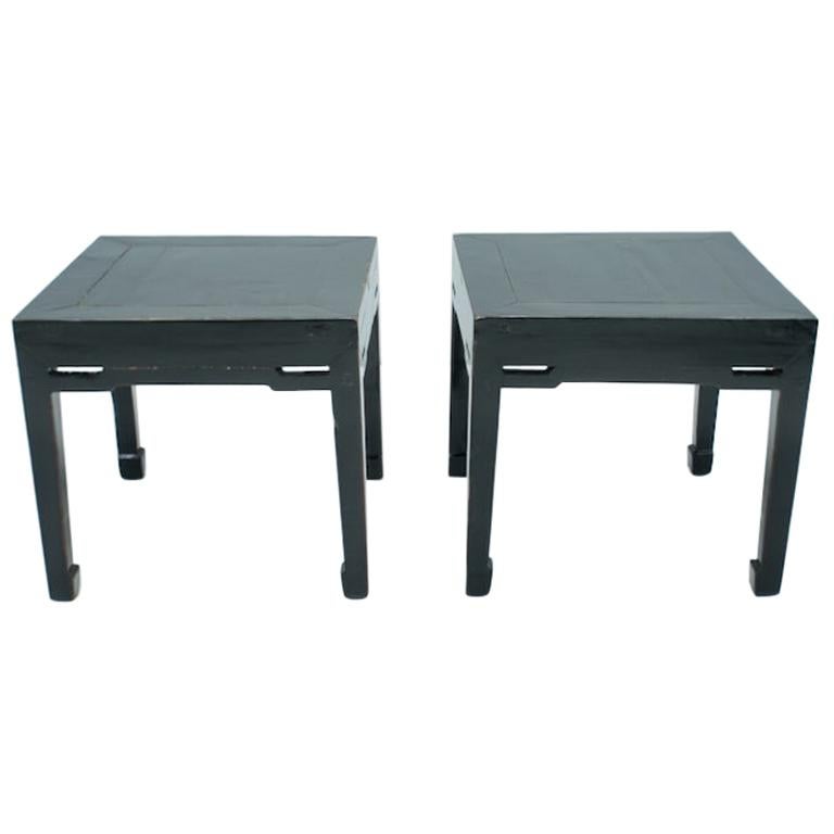 Pair of Chinese Antique Side Tables For Sale