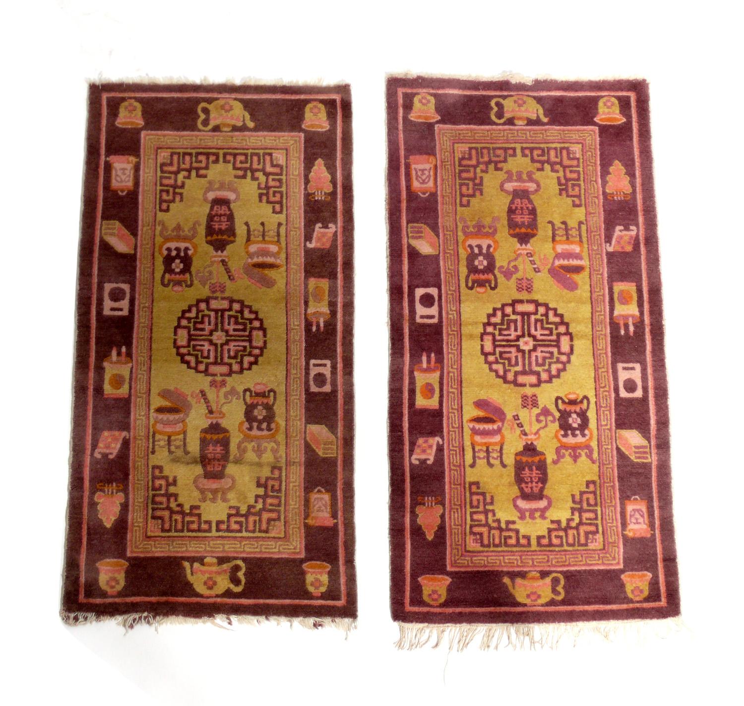 Pair of Chinese Art Deco Carpet Runners For Sale