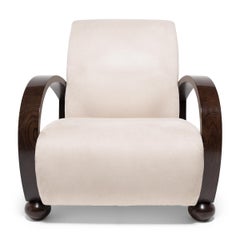 Pair of Chinese Art Deco Club Chairs, C. 1930