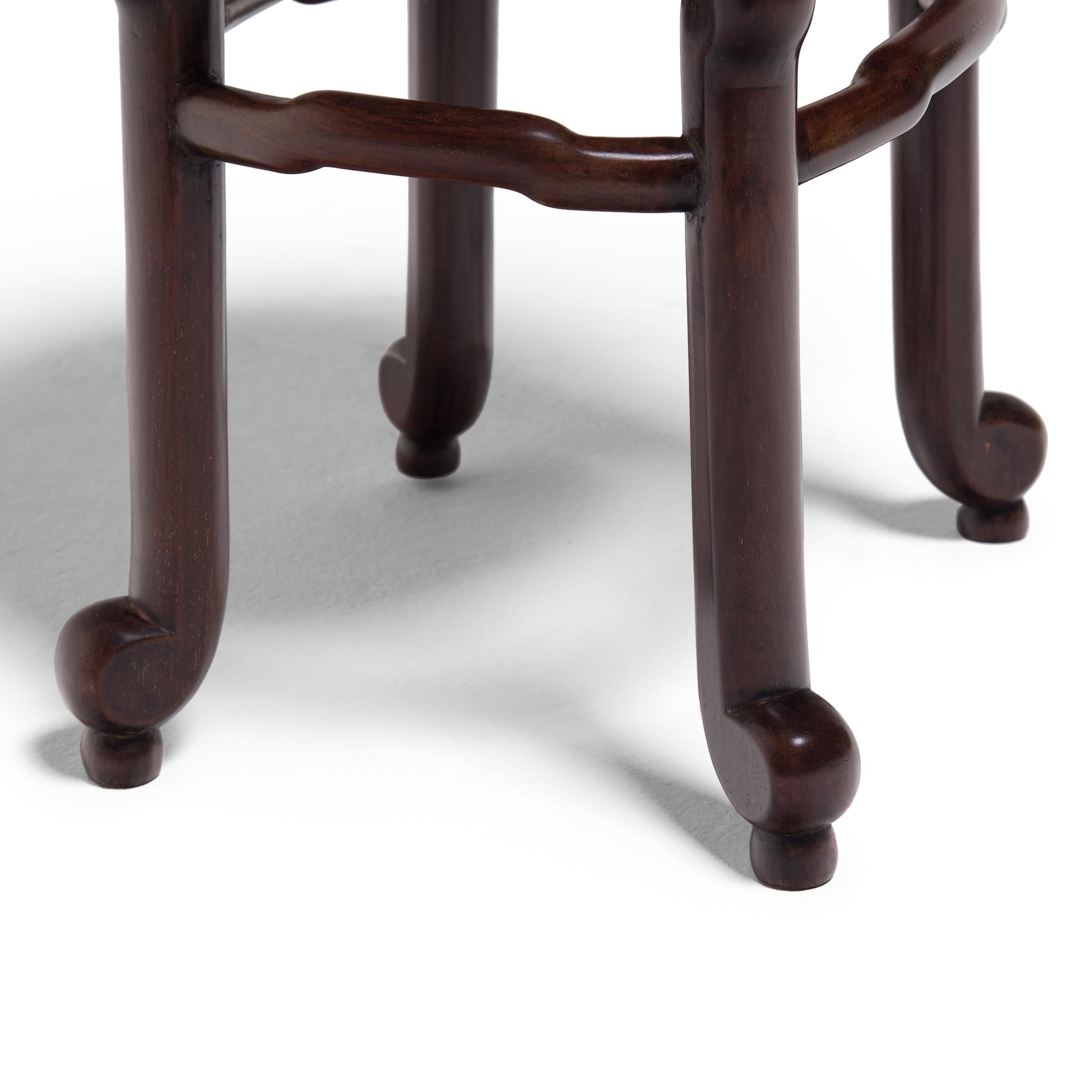 Pair of Chinese Art Deco Oval Stools, c. 1900 2