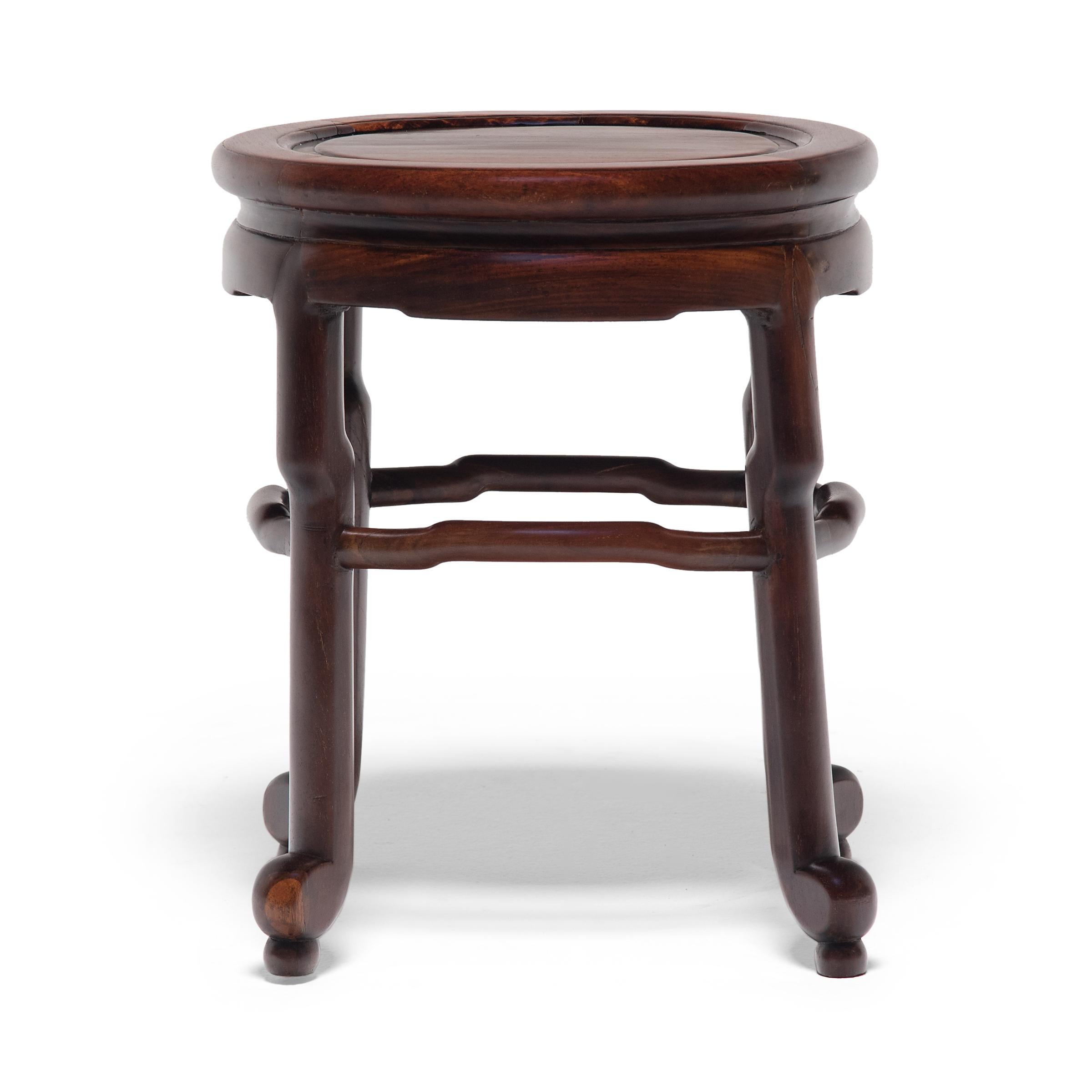 Pair of Chinese Art Deco Oval Stools, c. 1900 3