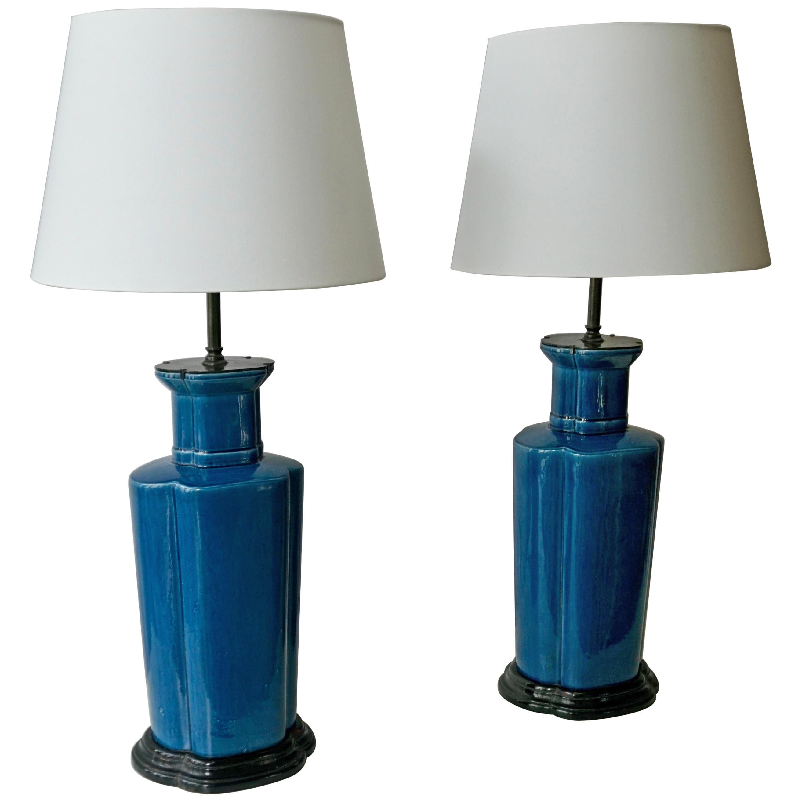 Pair of Chinese Porcelain Table Lamps For Sale