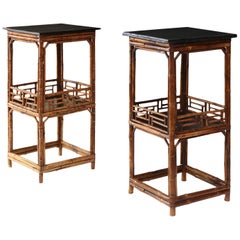 Pair of Chinese Bamboo Tables