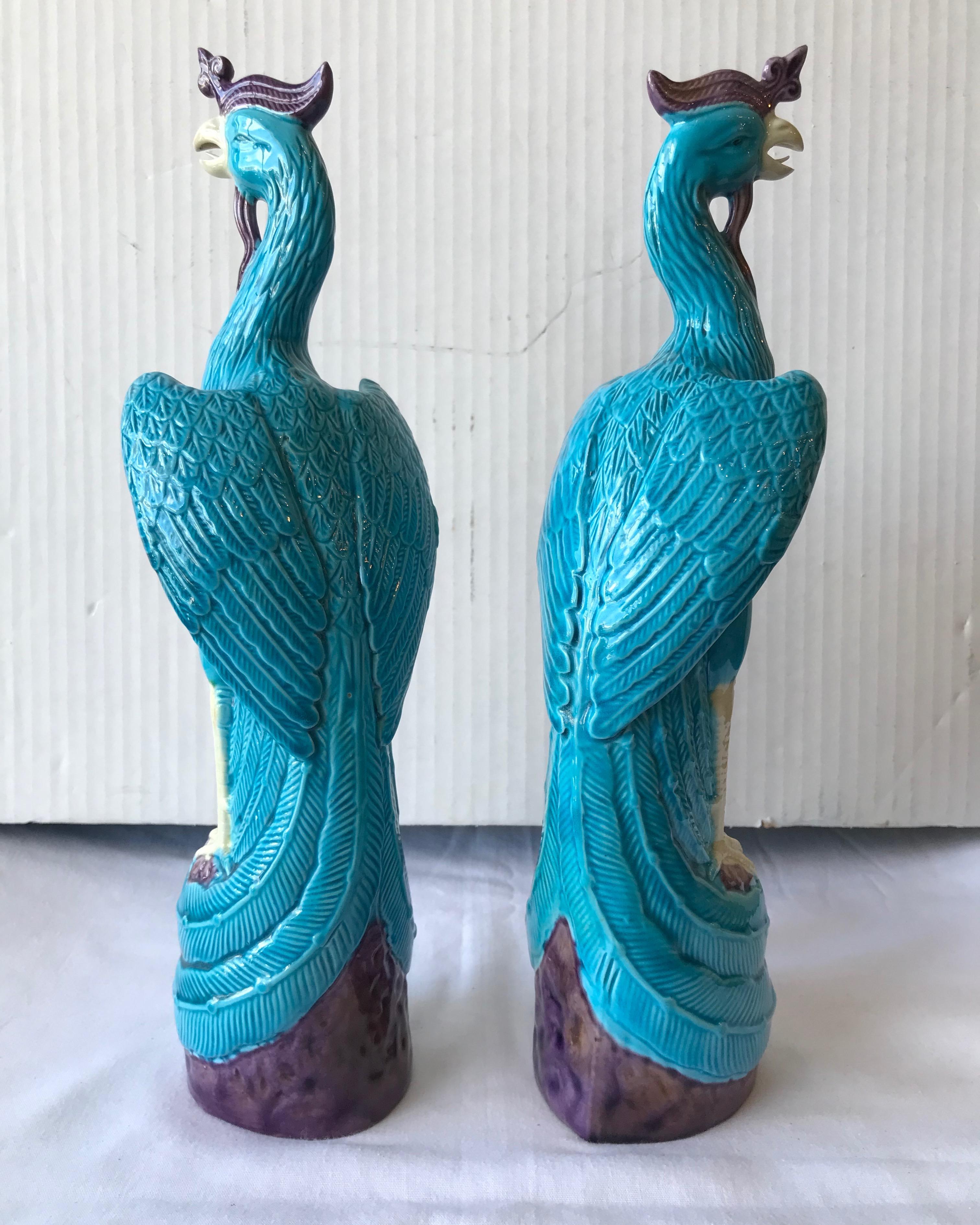 Pair of Chinese Birds of Paradise Figurines 4