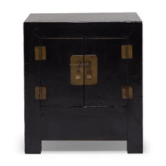 Pareja de cofres chinos con cerradura de laca negra, c. 1850