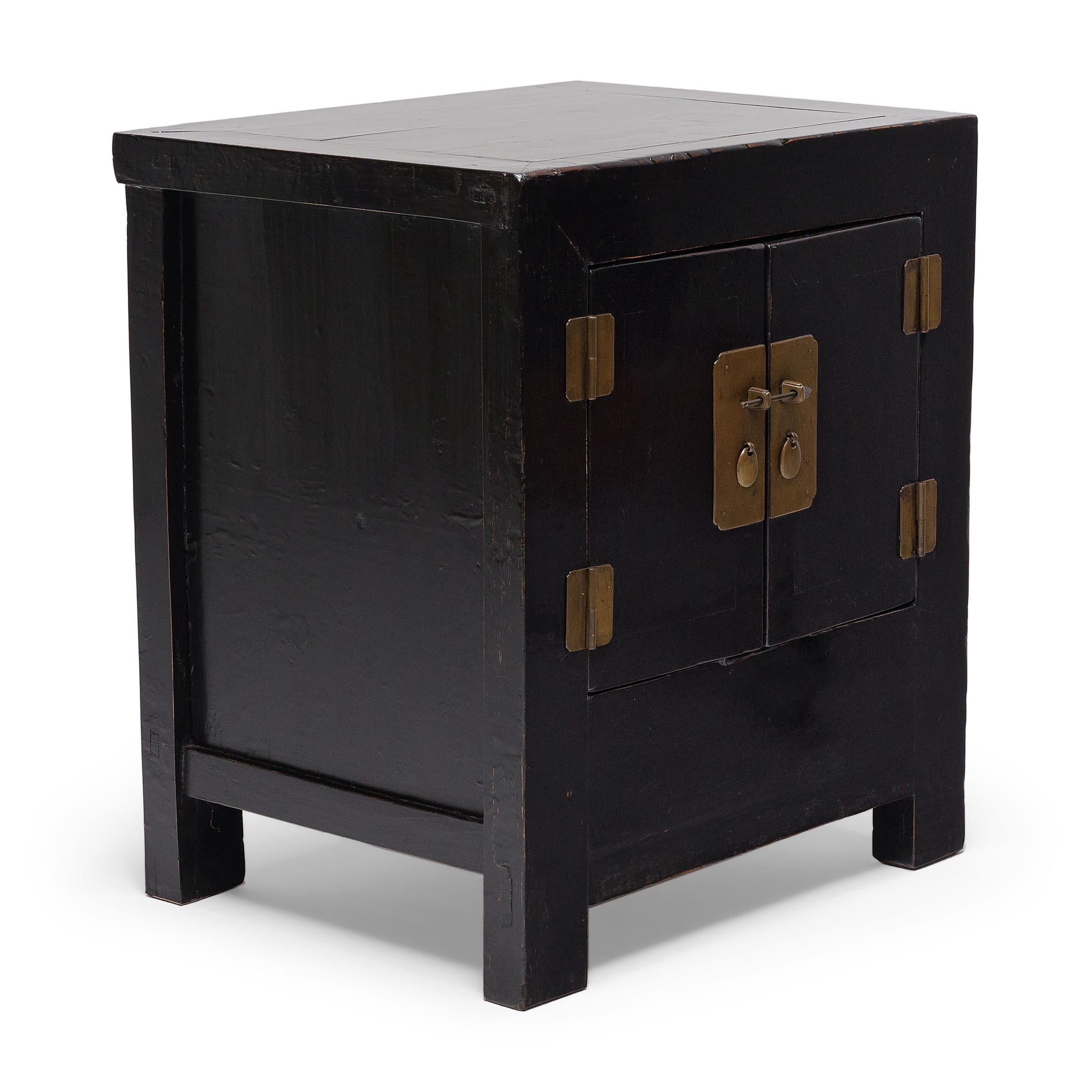 Pair of Chinese Black Lacquer Locking Chests, c. 1850 1