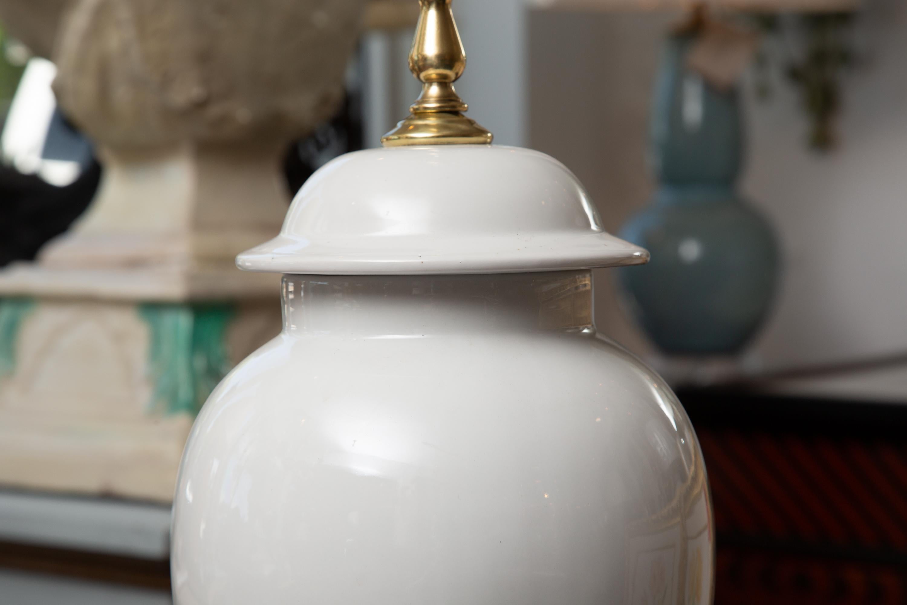 Other Chinese Blanc de Chine Ginger Jar Vases as Table Lamp.