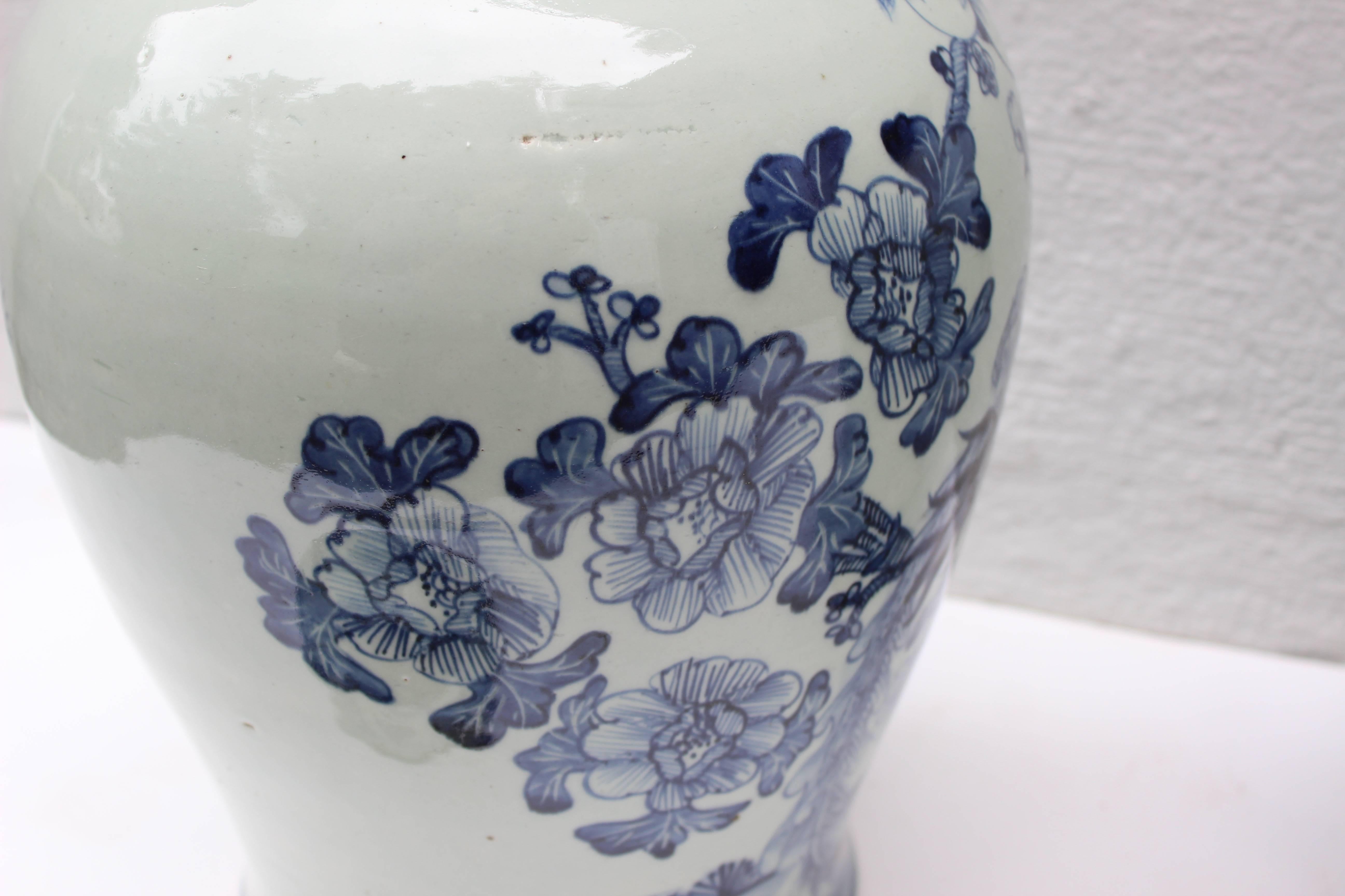 Pair of Chinese Blue and White Lidded Jars 2
