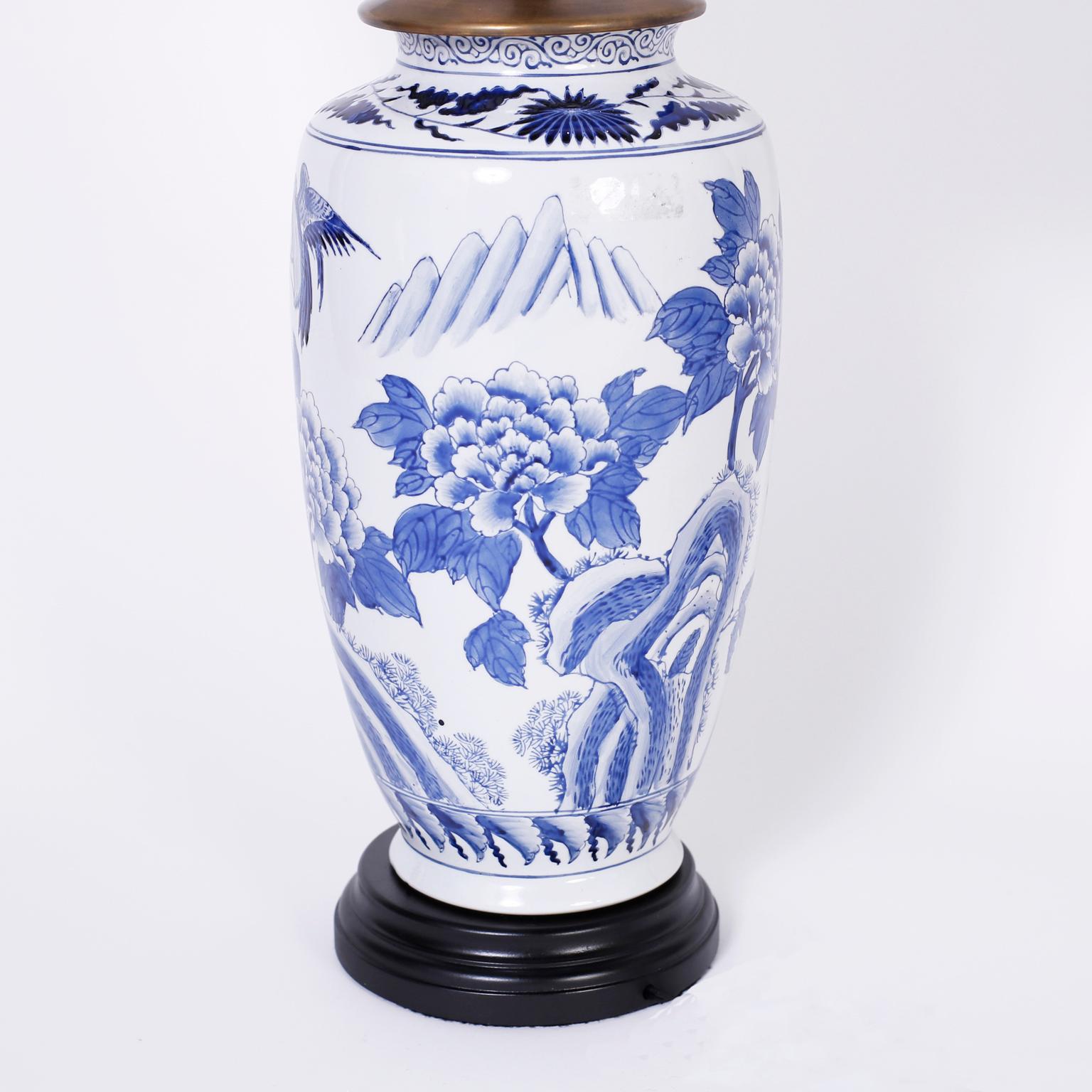 chinese blue and white lamps