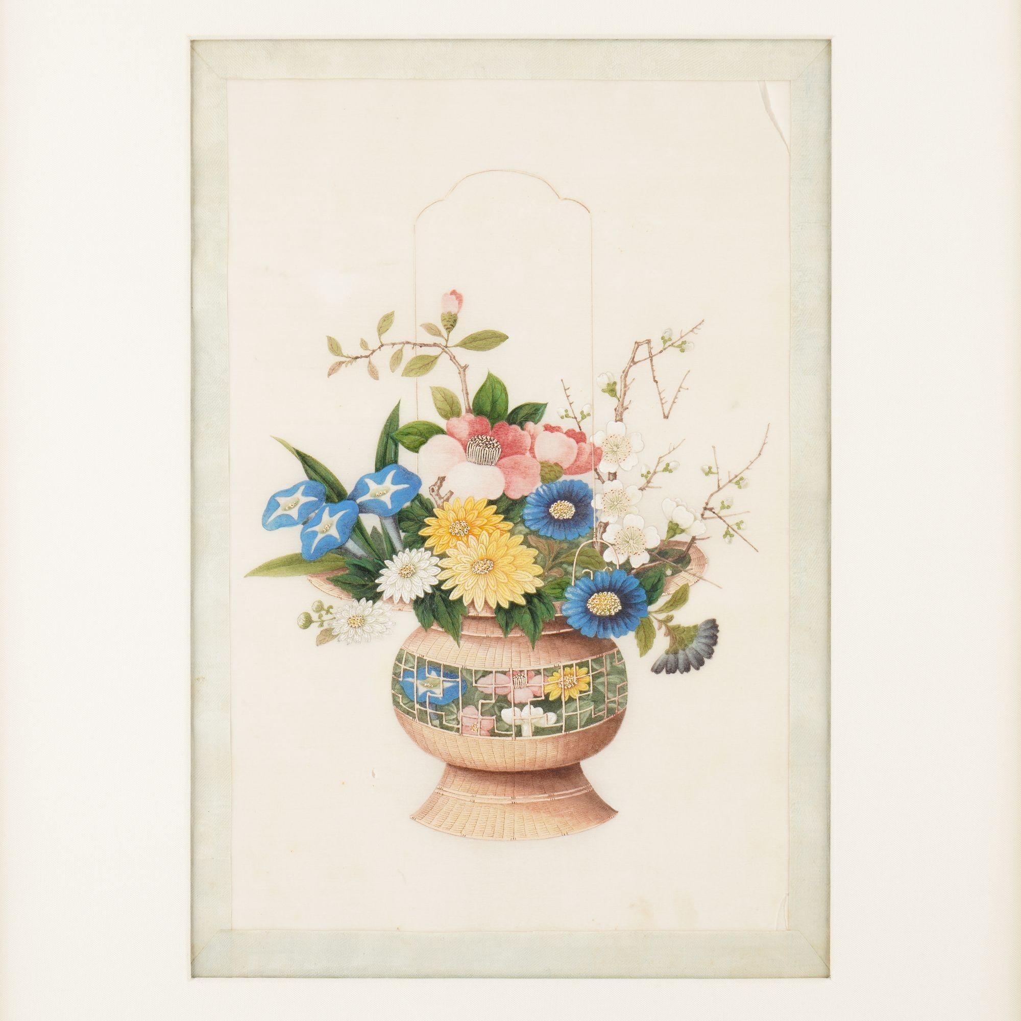 Coppia di dipinti botanici cinesi di Sunqua, 1800-50 ca. in vendita 3