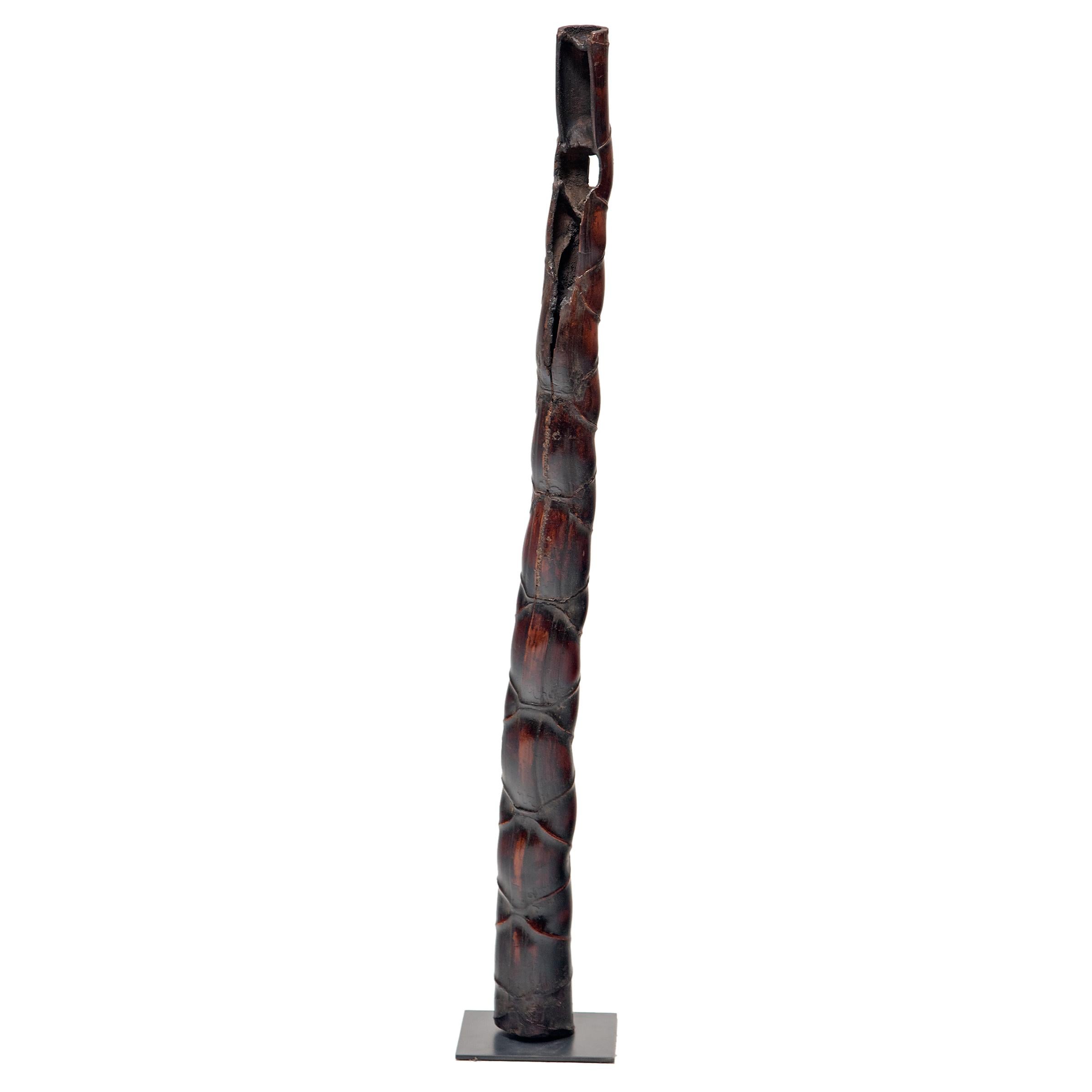 Pair of Chinese Buddha Belly Bamboo Pipes, circa 1900 For Sale 4
