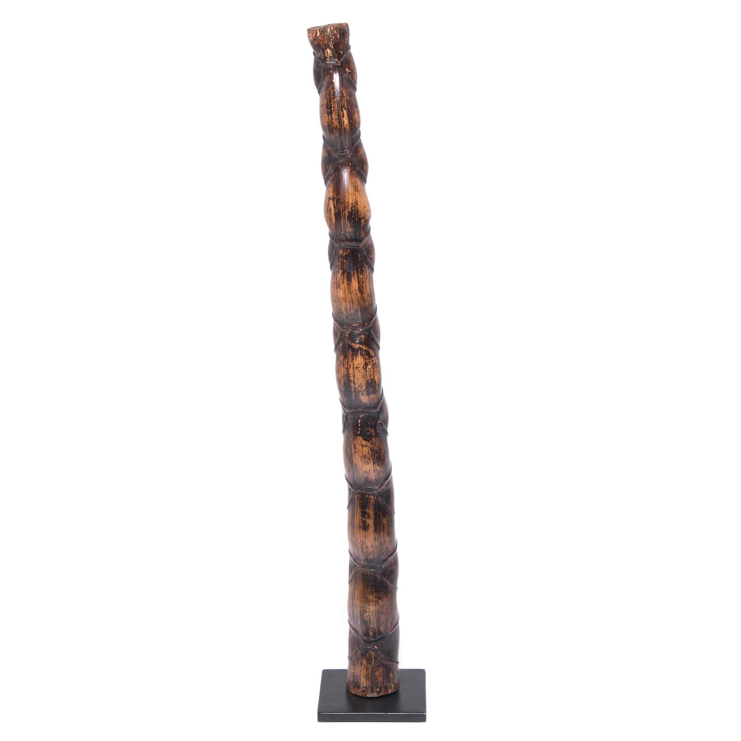 Qing Pair of Chinese Buddha Belly Bamboo Pipes, circa 1900 For Sale
